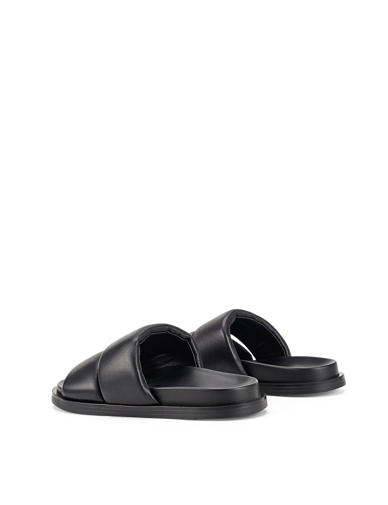 Lacey Footbed Sandals for Women - Black Leather Comfortable Summer Sandals with Arch Support | Perfect for Beach, Vacation, and Casual Outings