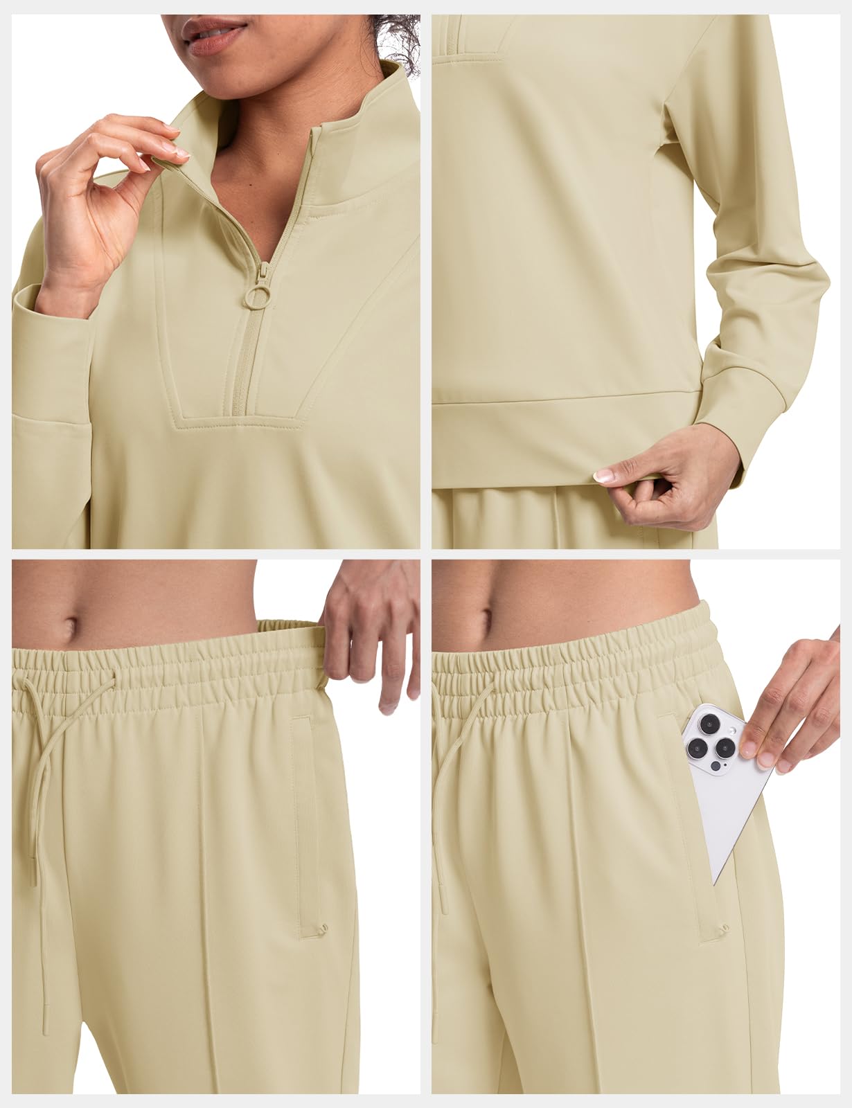 Rdruko Women's 2-Piece Sweatsuit Set - Soft Lounge Pants & Hoodie Outfit for Yoga, Travel & Casual Wear | Comfortable Athleisure Matching Tracksuit