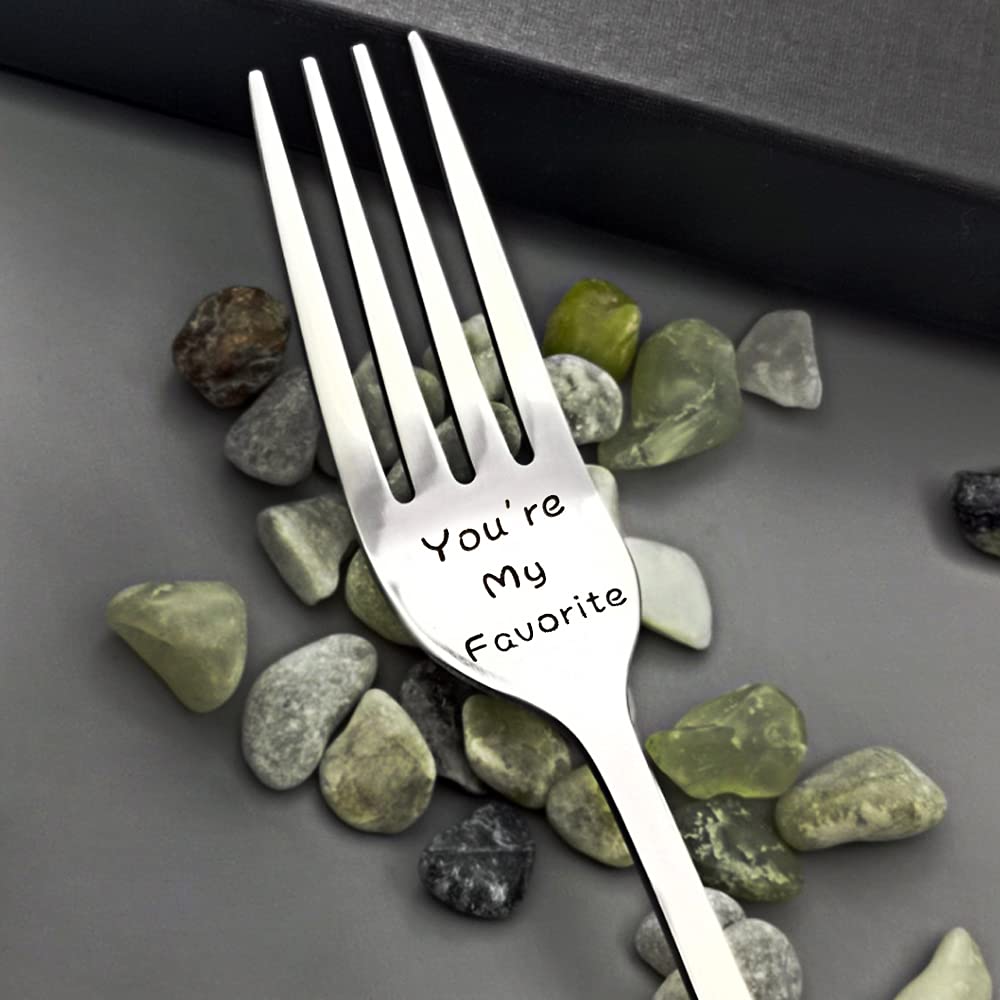 Funny Engraved Stainless Steel Dinner Forks - 