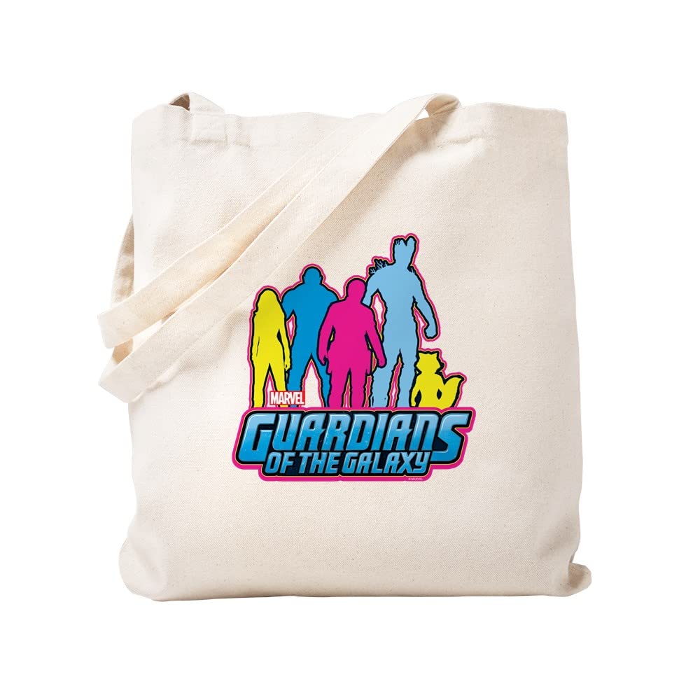 Guardians 80S Vintage Style Natural Canvas Tote Bag - Eco-Friendly Reusable Shopping Bag for Groceries, Beach, Work & Daily Use