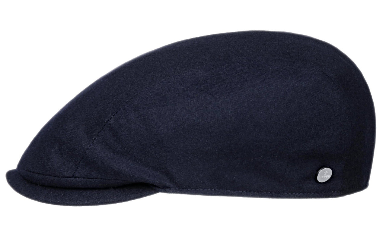 Lierys Virgin Wool Traditional Flat Cap for Men - Navy Blue Wool Hat for Casual & Outdoor Wear - Perfect for Fall, Winter & St. Patrick's Day