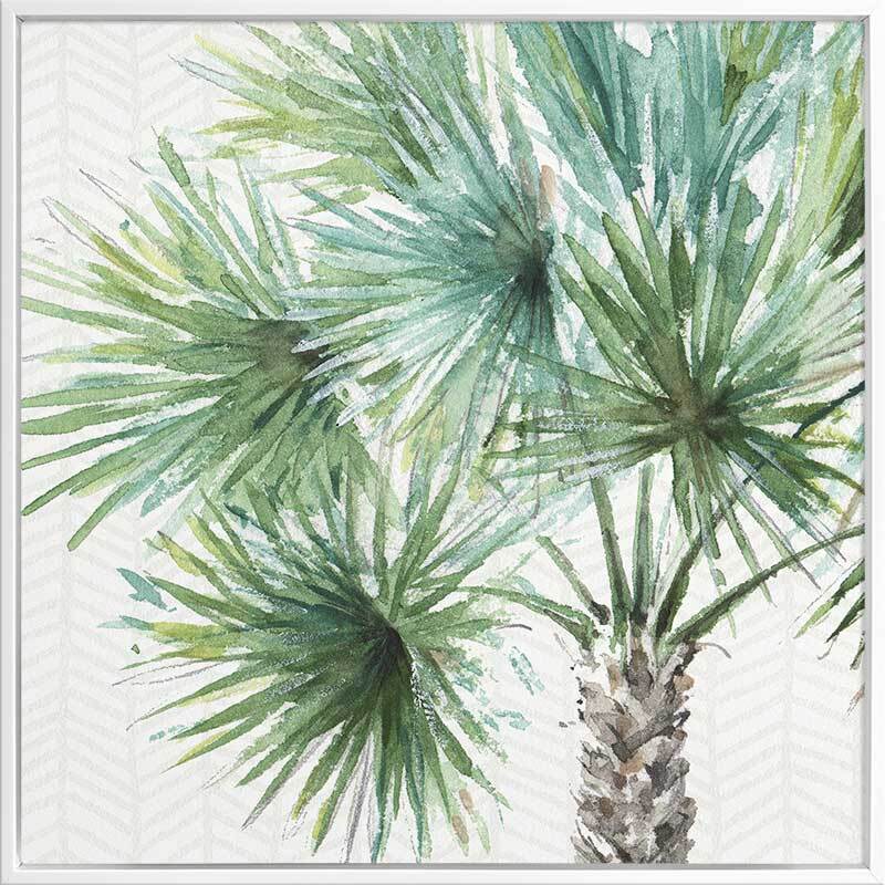 Date Palm II Canvas Art Print - Tropical Beach Wall Decor for Living Room, Bedroom & Office - Perfect for Coastal & Boho Home Decor
