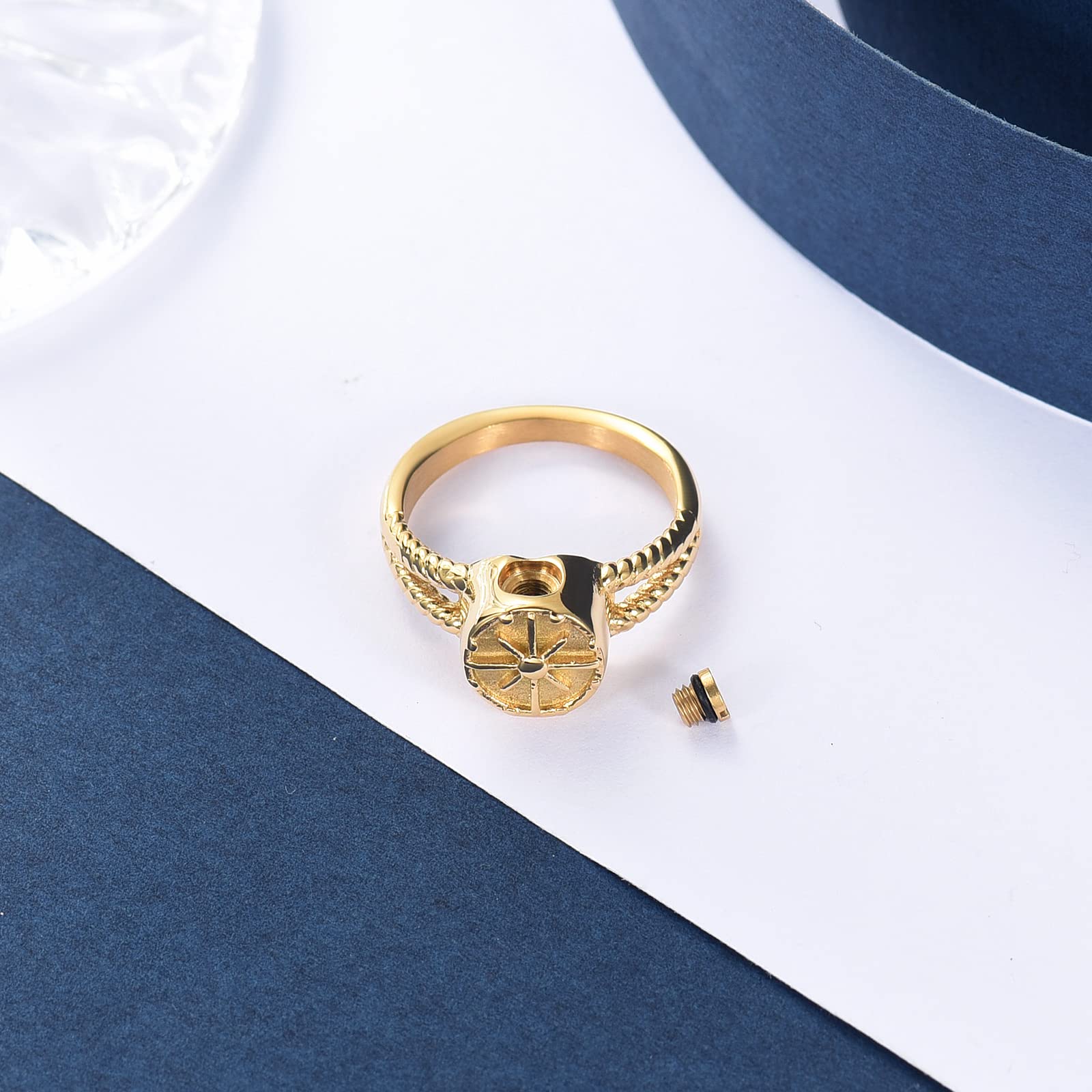 ConstantLife Stainless Steel Cremation Ring for Ashes - Memorial Jewelry for Women & Men - Funeral Keepsake Gift for Loved Ones - Perfect for Remembrance, Memorial Services & Everyday Wear
