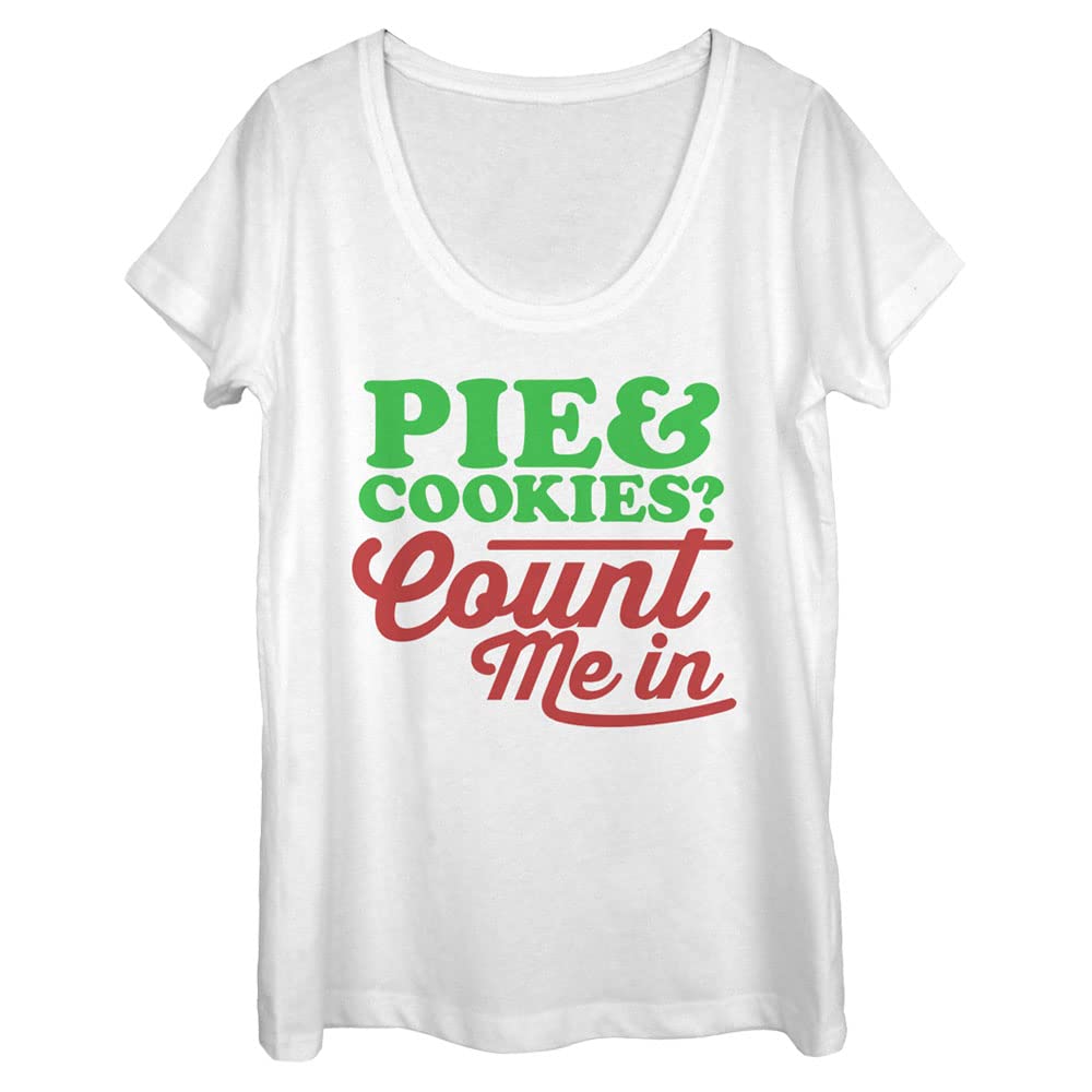 Fifth Sun Pies and Cookies Women's Short Sleeve Graphic T-Shirt | Soft Cotton Casual Tee for Women | Perfect for Baking, Coffee Dates & Casual Outings