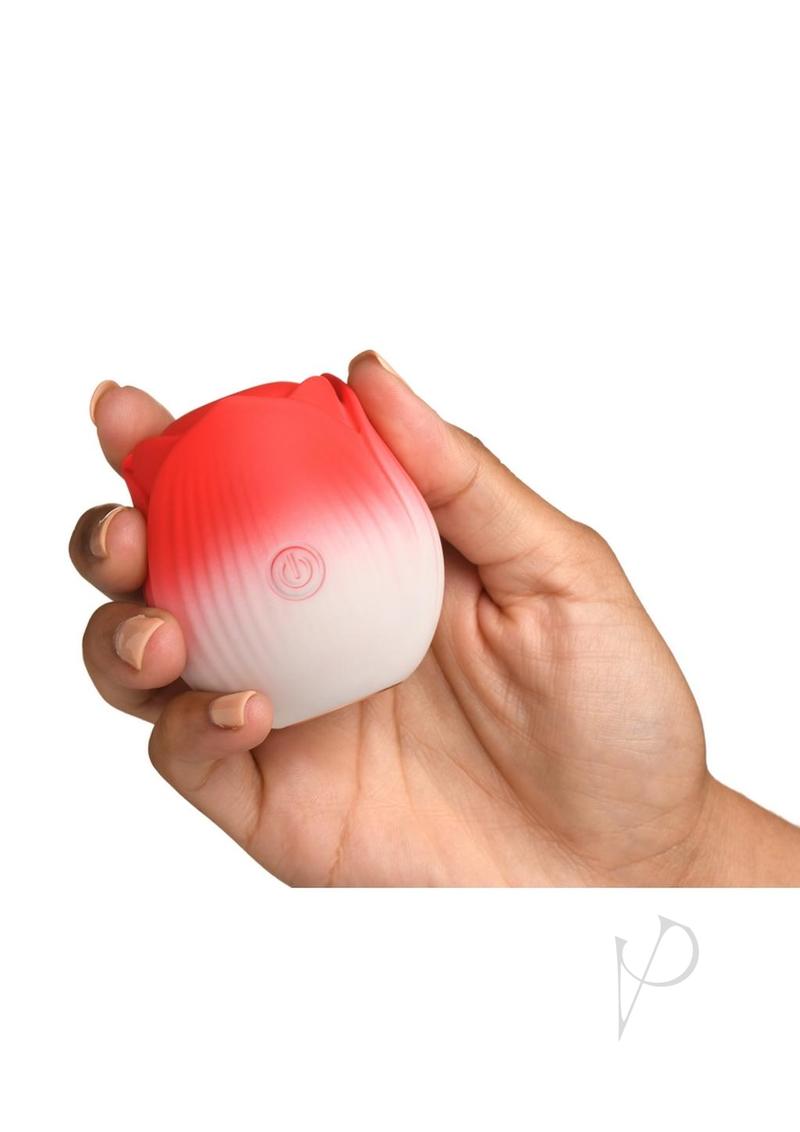 Bloomgasm Pulsing Petals Throbbing Silicone Rechargeable Rose Vibrator - Red | G-Spot & Clitoral Stimulator for Women | Perfect for Couples Play & Solo Pleasure