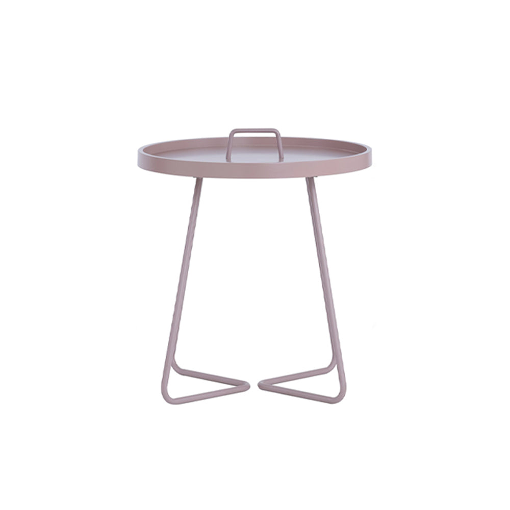 Freida Round Tray Side Table - Modern Wooden End Table with Removable Tray Top for Living Room, Bedroom, or Patio - Perfect for Drinks, Books, and Home Decor