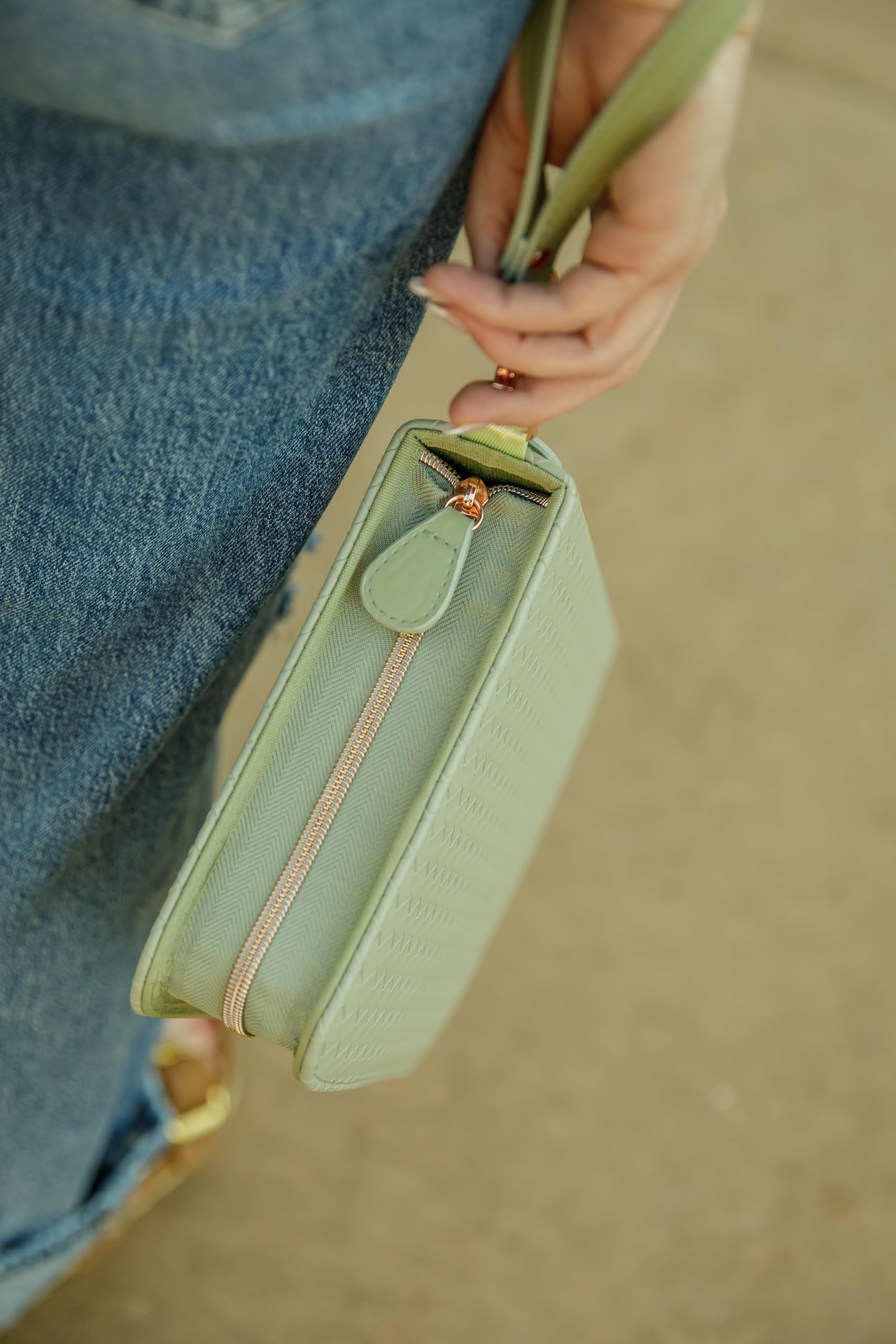 Premium Vegan Leather Bible Cover for Women with Crossbody Shoulder Strap - Water Resistant, Minimalist Design (Sage Green) | Perfect for Church, Bible Study & Travel