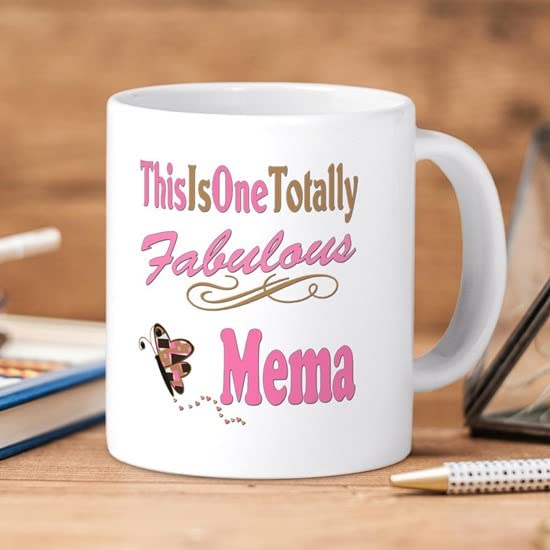 20 oz Ceramic Coffee Mega Mug - A Fabulous Mema Copy by CafePress | Large Capacity Tea & Coffee Cup for Home, Office, or Gift