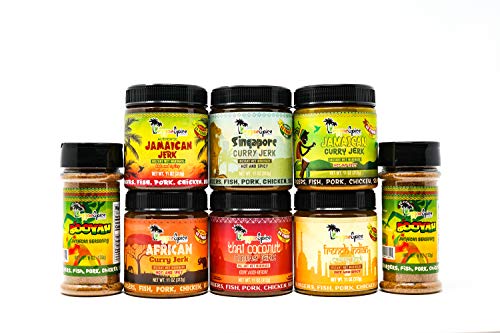 Authentic Jamaican Jerk Seasoning Wet Rub Marinade Sauce - Hot & Spicy Reggae Spice for Beef, Pork, Chicken, Seafood & Vegetables - Perfect for Grilling, BBQ, Marinating & Caribbean Cooking