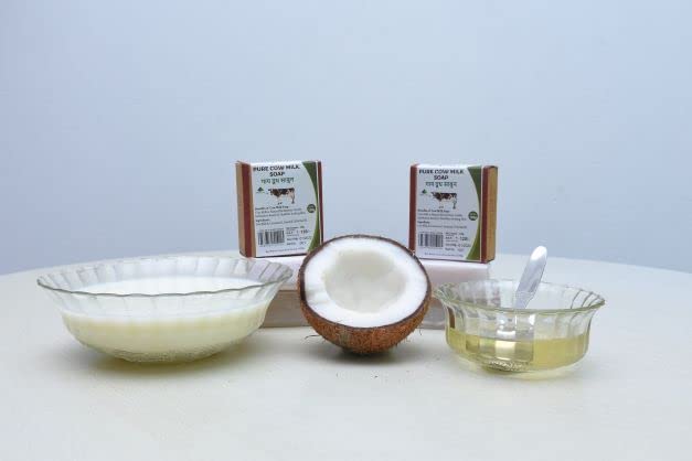 Green Cairo Cow Milk Soap 2 Pack - 100% Natural Handmade Herbal Bath Bar | Vegan, Chemical-Free & Cruelty-Free | Moisturizing for Dry Skin - Perfect for Sensitive Skin Care & Luxury Bath Time Relaxation