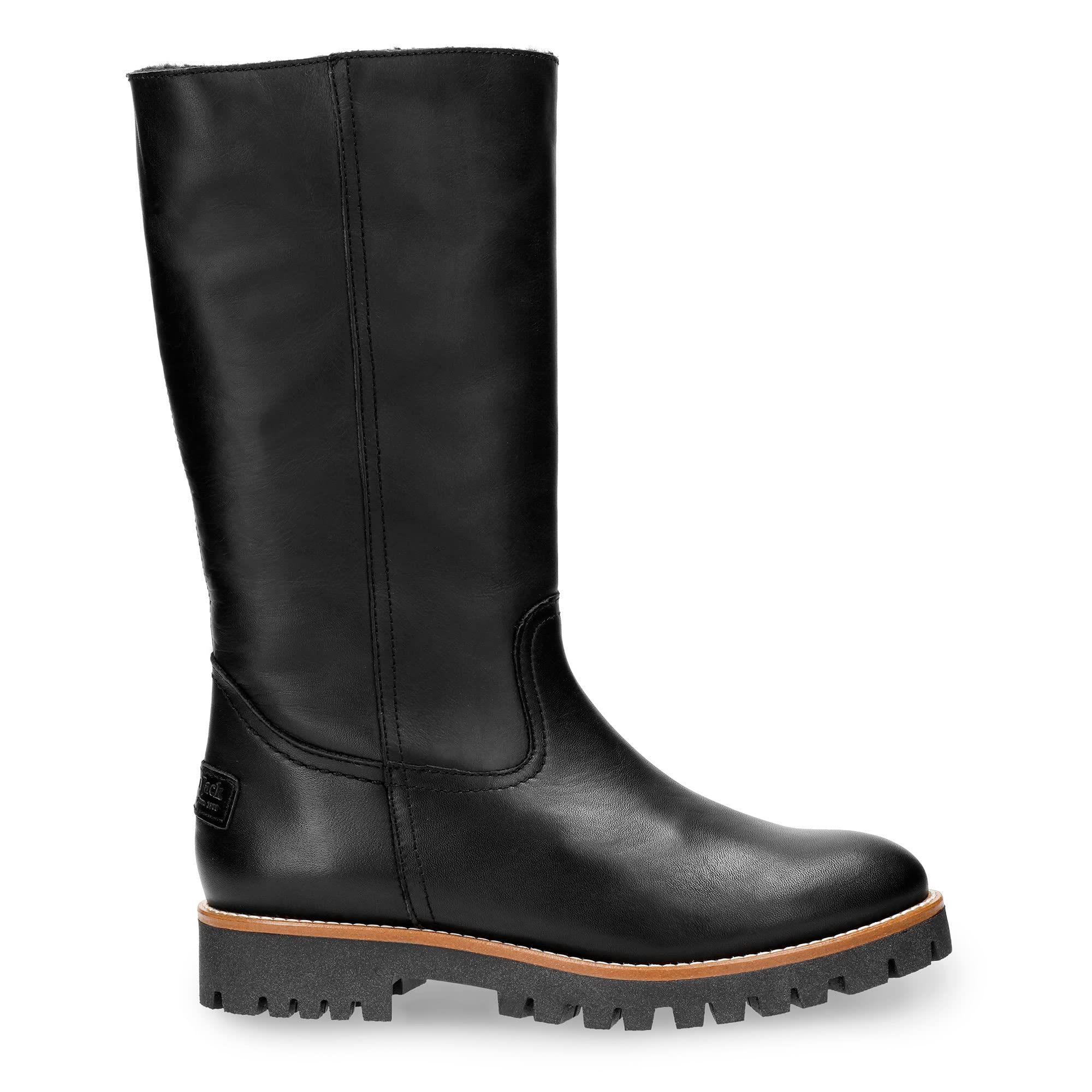Panama Jack Tania Women's Ankle Boots - Black Leather Mid Calf Boots Size 9.5 | Comfortable Casual & Outdoor Shoes for Walking, Travel & Fall Fashion