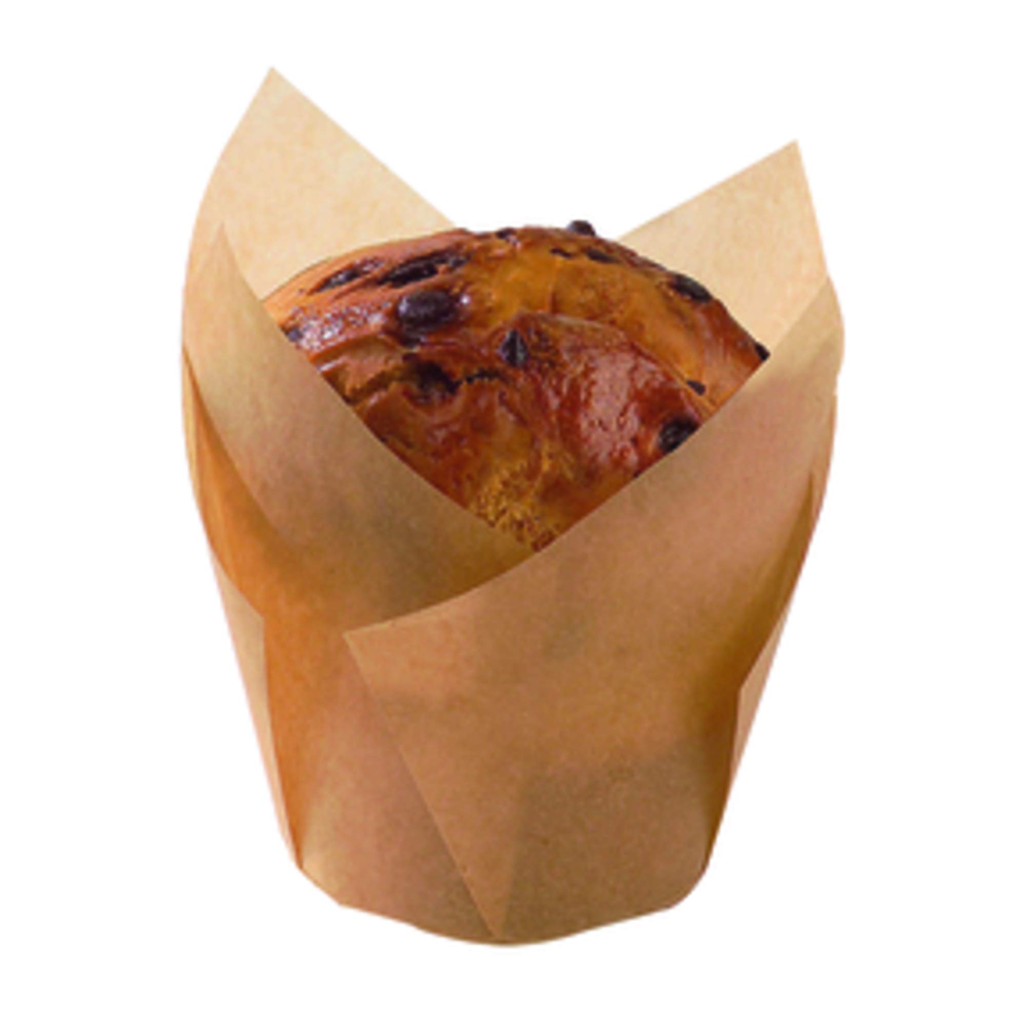 PacknWood 209CPST5M Brown Tulip Baking Cups - 4oz (2.1