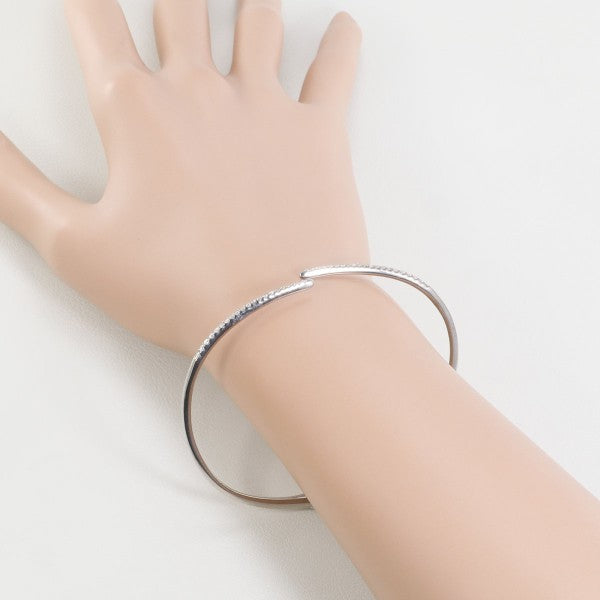 18K White Gold Diamond Bangle Bracelet for Women - Elegant Luxury Jewelry Gift for Anniversary, Wedding & Special Occasions