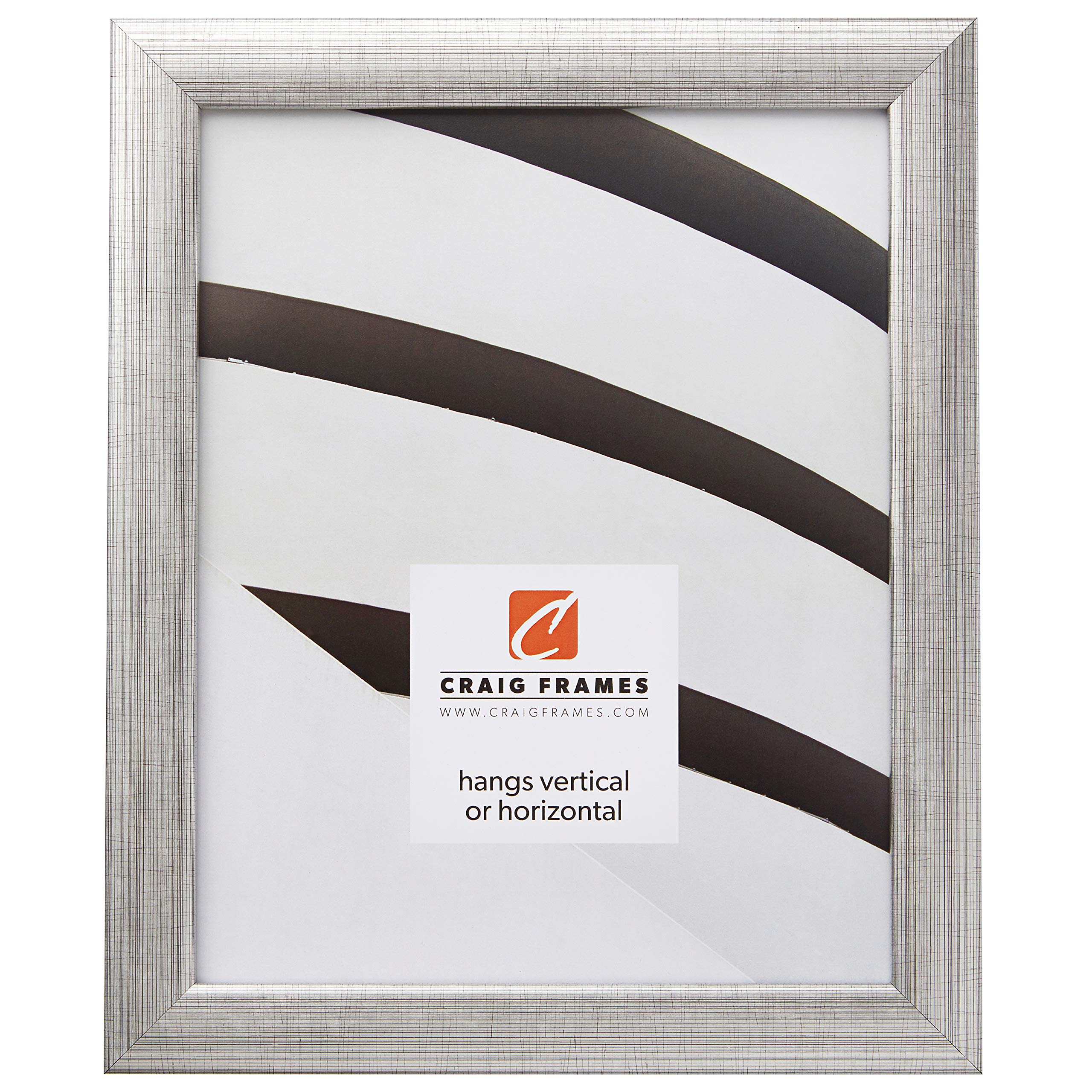 Craig Frames Contemporary Picture Frame 14x20 Inch Distressed Silver - Perfect for Wall Art, Photo Displays & Home Decor