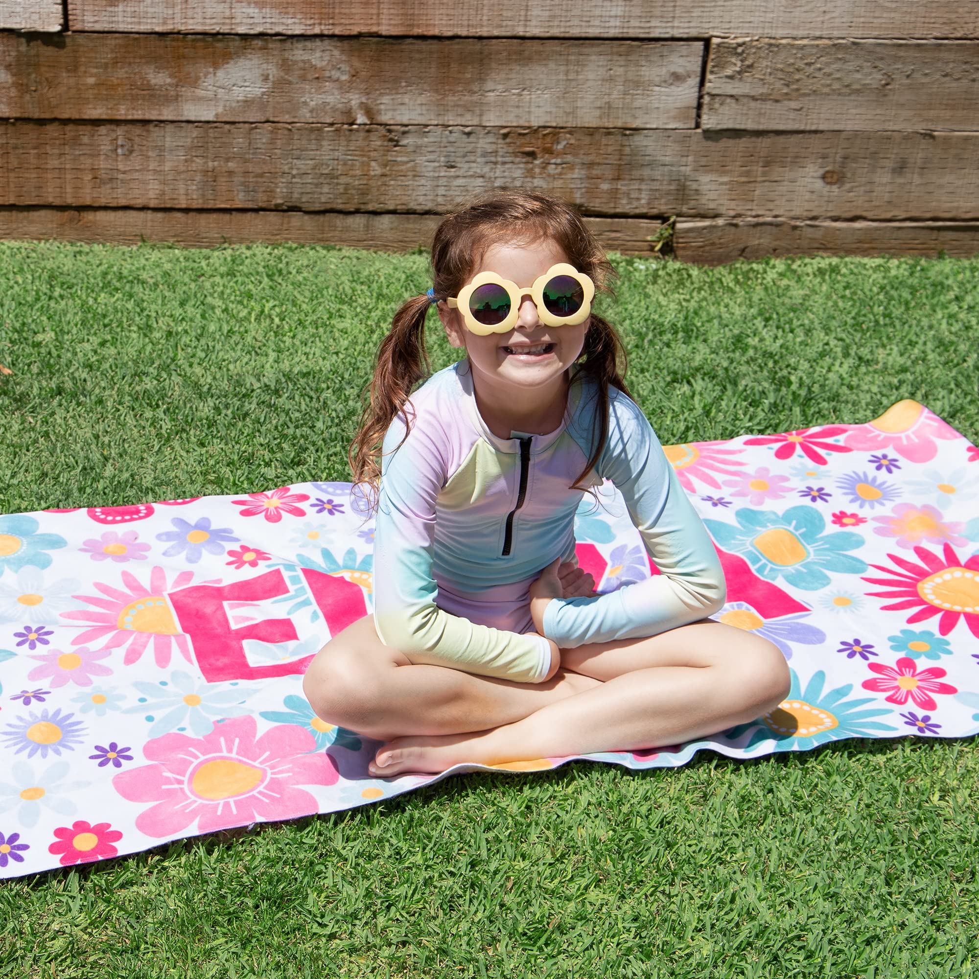Personalized Beach Towel Custom with Name - Soft & Absorbent Standard Size - Animal Print Design for Beach, Pool, Camping & Vacation - Perfect Summer Gift & Travel Essential