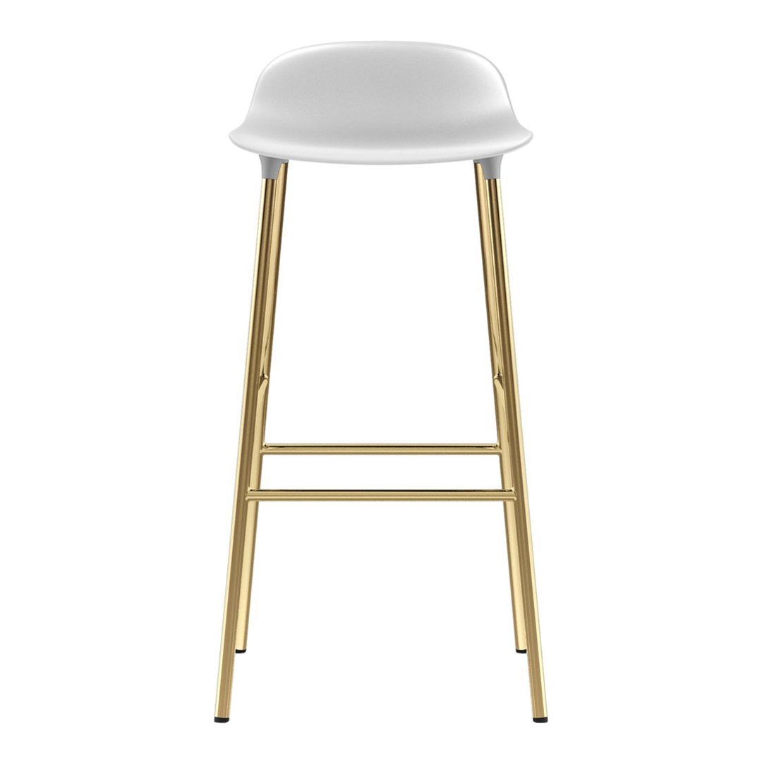 Modern Metal Bar Stools with Form Design - Adjustable Height Counter Stools for Kitchen, Dining & Home Bar - Industrial Style Seating for Restaurants & Cafes