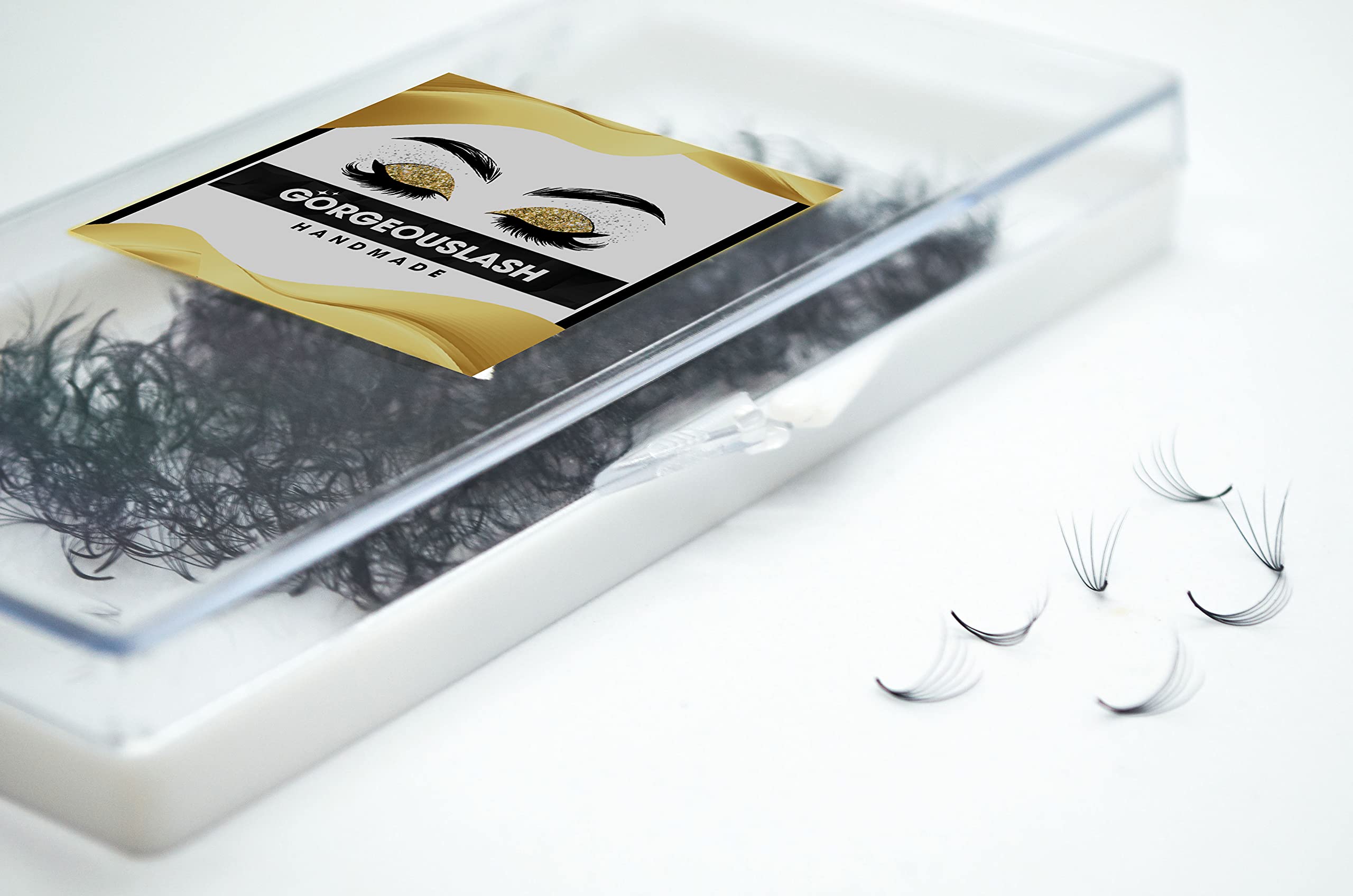 Premium 1000-Piece Handmade Eyelash Extension Fans Set - 10D/8D/7D/6D/5D/4D/3D Multi-Length Lashes (5D Curl C, 17mm) for Salon & DIY Lash Artists - Perfect for Volume Lash Extensions & Professional Makeup Looks