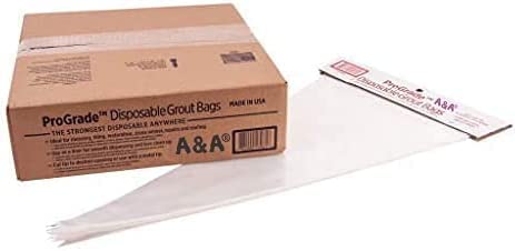 Premium Disposable Grout Bags - Heavy Duty 2.9mil MDPE - 25 Pack 12
