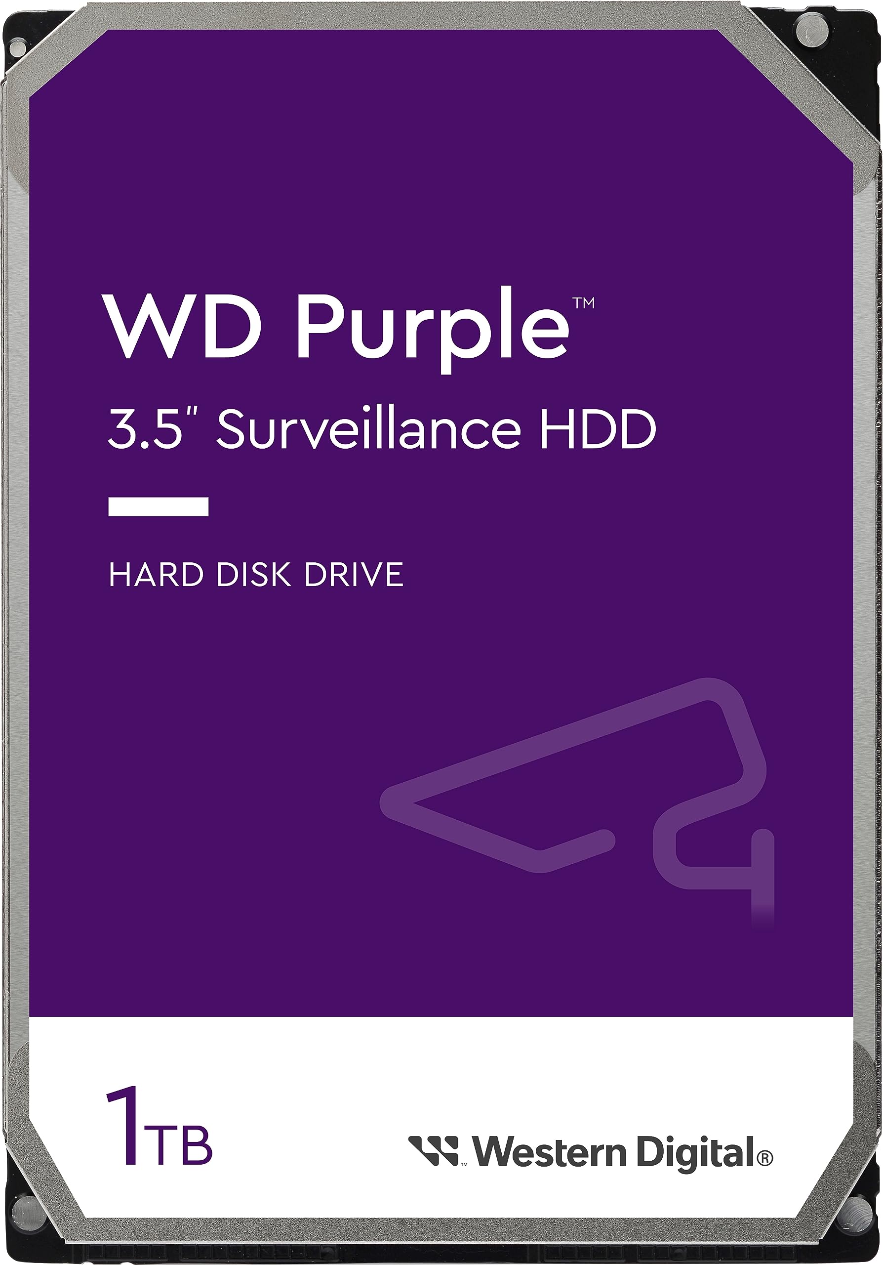 WD Purple 1TB Surveillance Internal Hard Drive HDD - SATA 6Gb/s, 64MB Cache, 3.5 Inch - WD11PURZ for 24/7 Security Camera Systems & NVR Storage