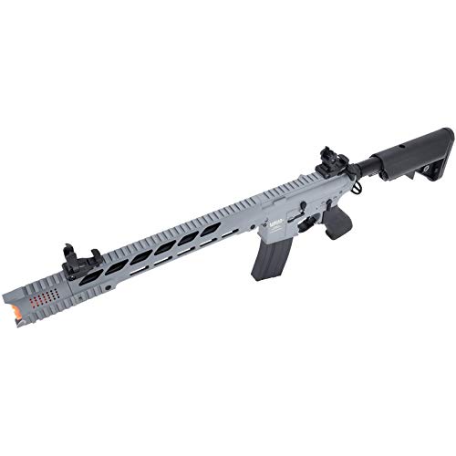 Lancer Tactical LT-25 ProLine M4 SPR Interceptor Airsoft AEG Rifle - High FPS 395 | Gray | Tactical Training & Competitive Airsoft Games