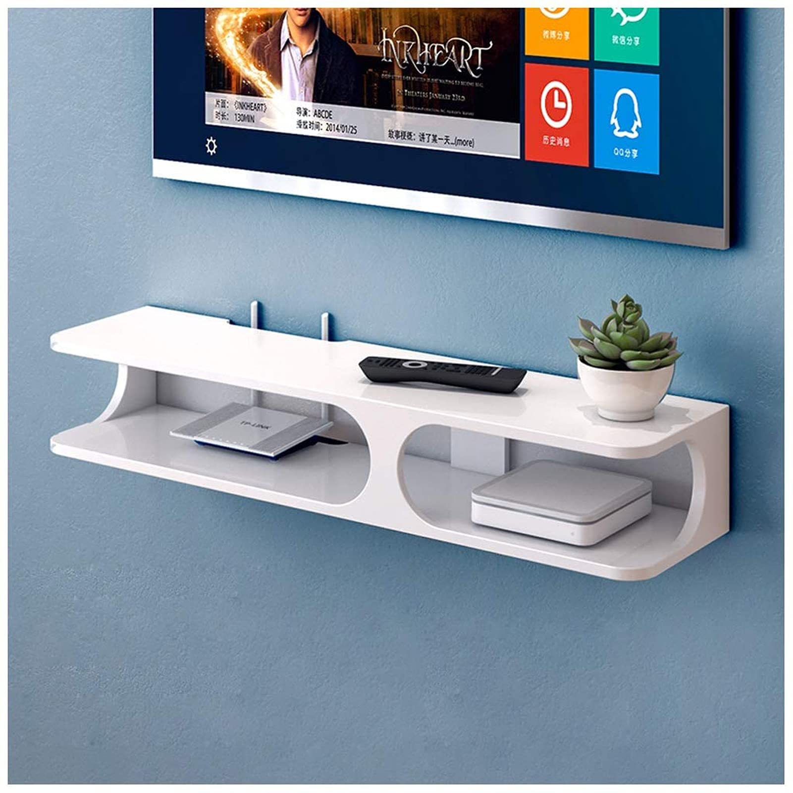 Floating TV Stand with Wall Mount - Modern Media Console & Entertainment Storage Shelf for Living Room, Gaming & Home Theater Setup | Space-Saving Design for TVs & Electronics