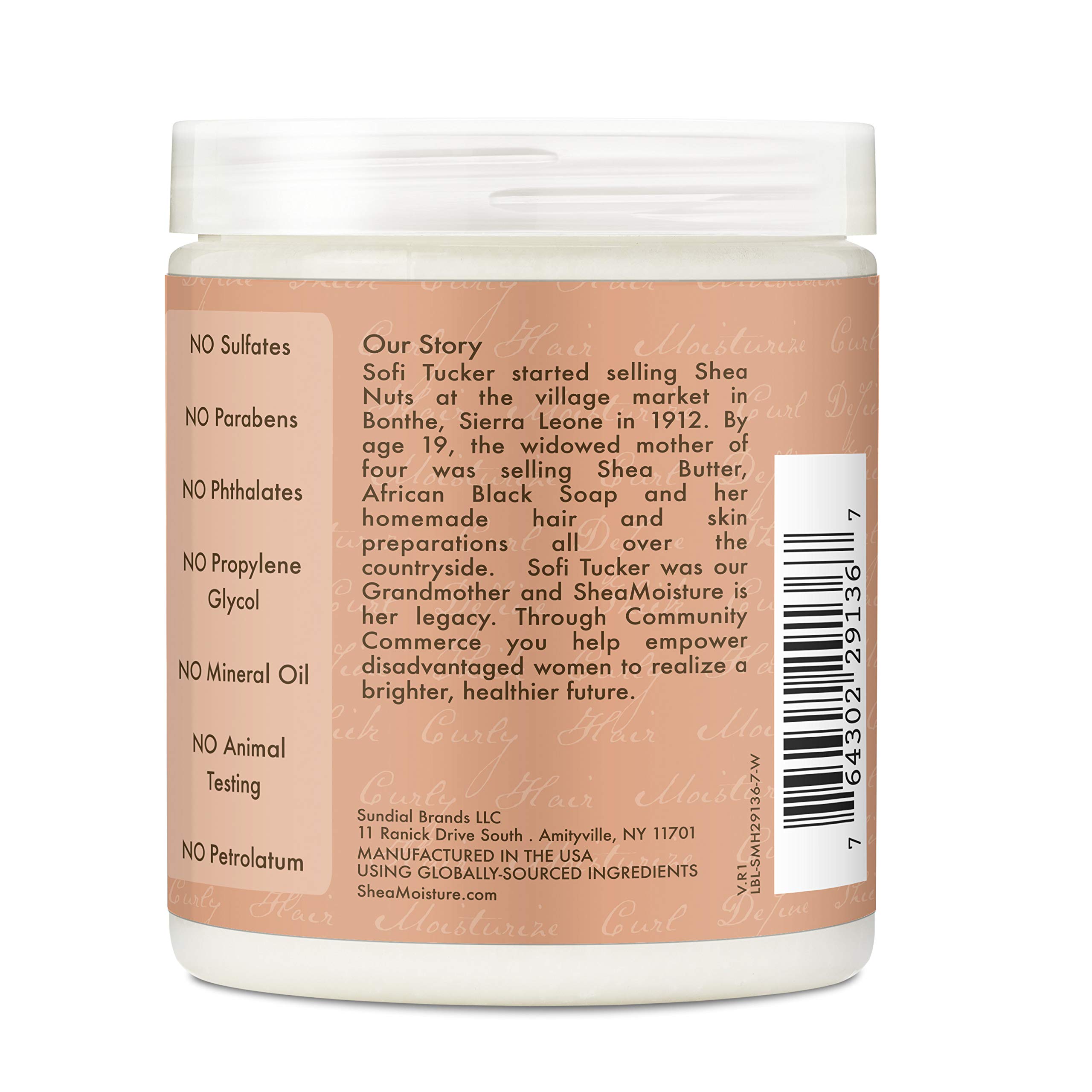 SheaMoisture Coconut & Hibiscus Curl Enhancing Smoothie for Thick, Curly Hair - Sulfate Free, Paraben Free Hair Cream - 20 oz - Perfect for Daily Curl Definition & Hydration