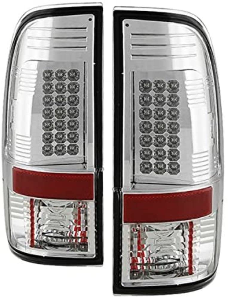 Spyder Auto 5003904 LED Tail Lights Chrome/Clear - High-Performance Brake Lights for Cars, Trucks & SUVs