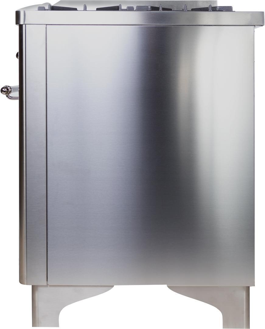 ILVE Majestic II 36-Inch Dual Fuel Professional Range - Stainless Steel with Chrome Trim (UM09FDNS3SSC) - Perfect for Home Chefs & Gourmet Cooking