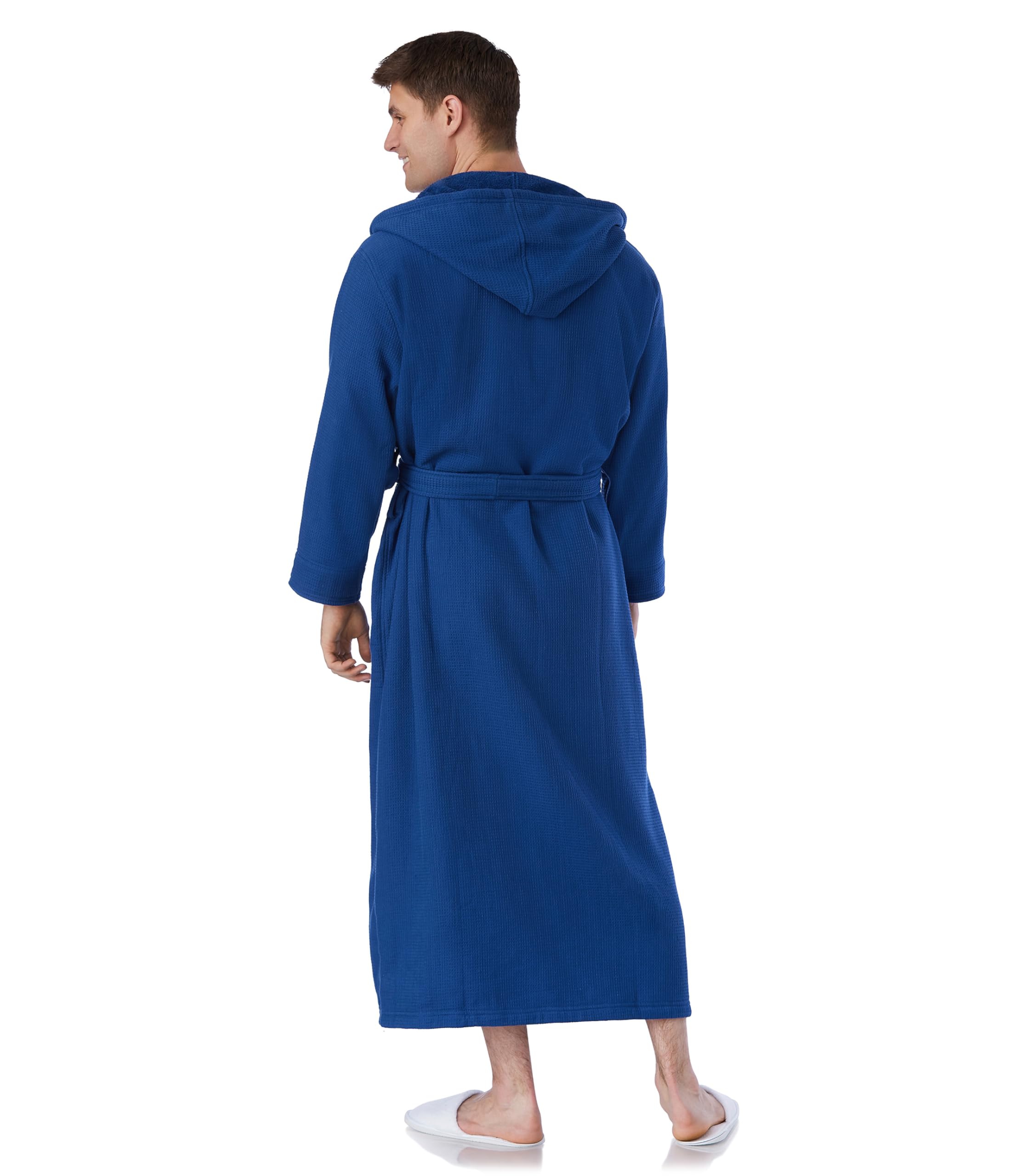 Soft & Cozy Hooded Waffle Terry Bathrobe for Women - Luxury Spa Robe with Pockets - Perfect for Relaxing at Home, Lounging & Post-Shower Comfort