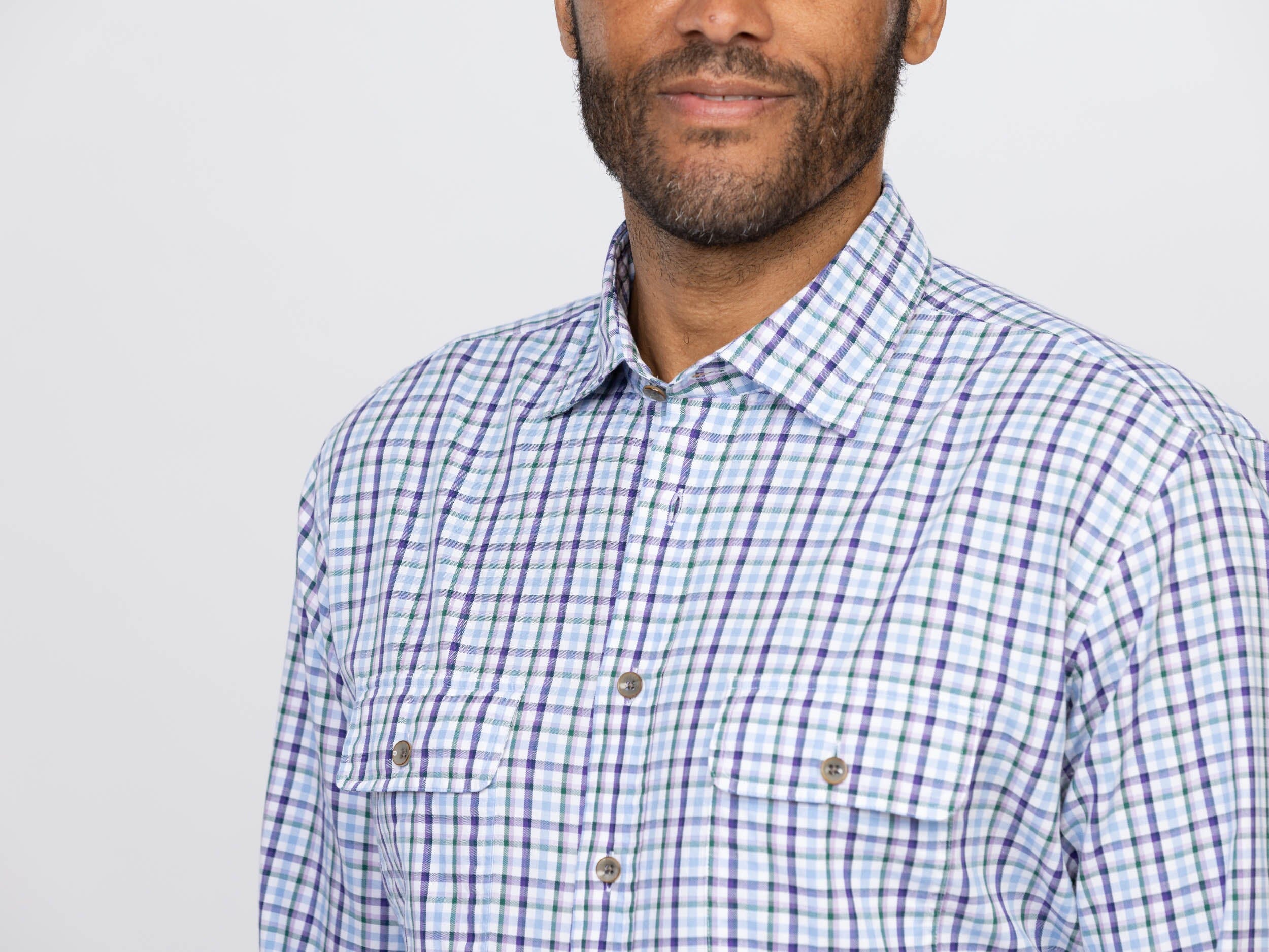 Walter Plaid Work Shirt for Men - Classic Flannel Button-Up Shirt for Casual & Outdoor Workwear - Perfect for Job Sites, Camping & Everyday Wear