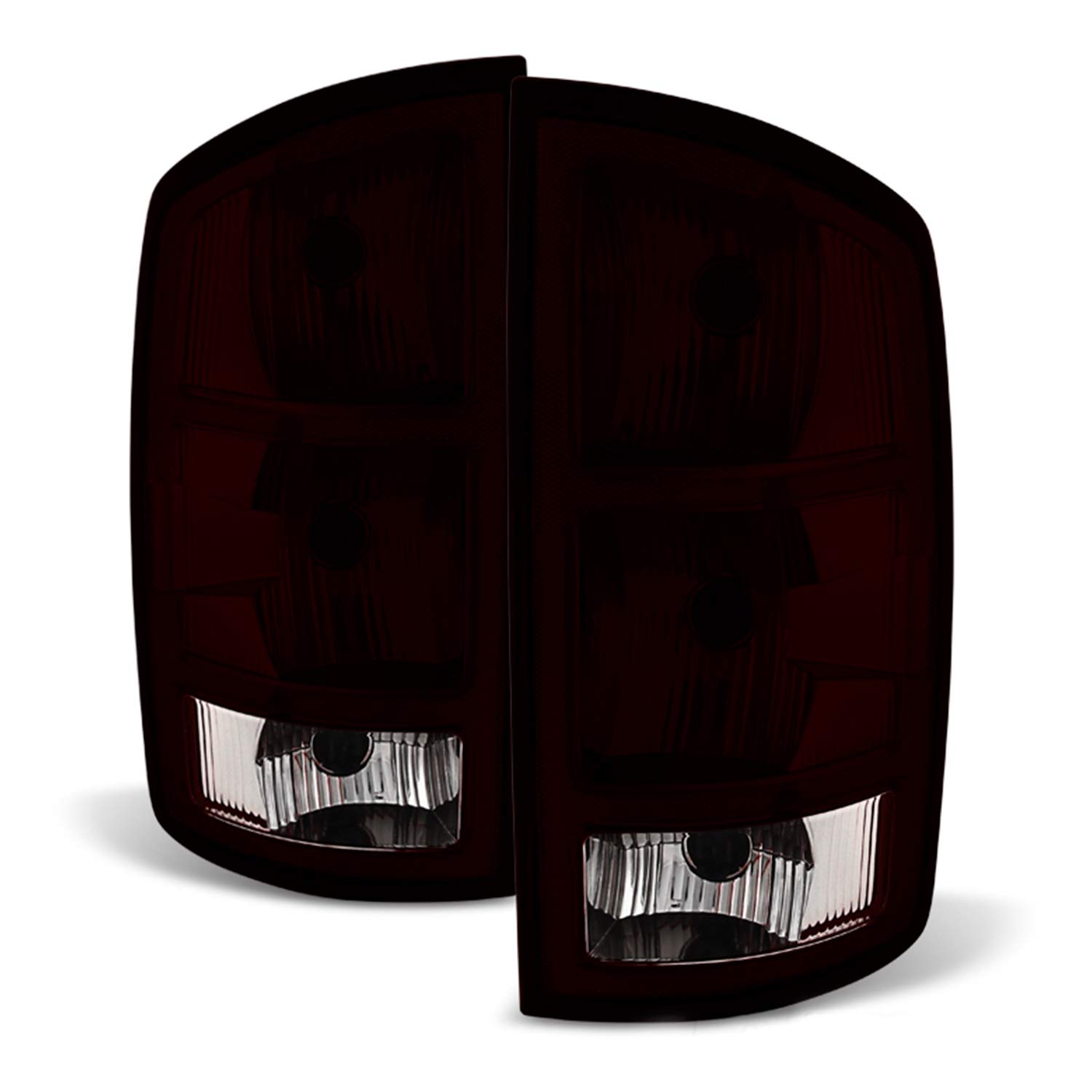 AKKON Dark Red LED Tail Lights for 2002-2006 Dodge Ram 1500 & 2003-2006 Ram 2500/3500 - Pair with Circuit Board & 3rd Brake Light - Upgrade Your Truck's Style and Safety for Night Driving