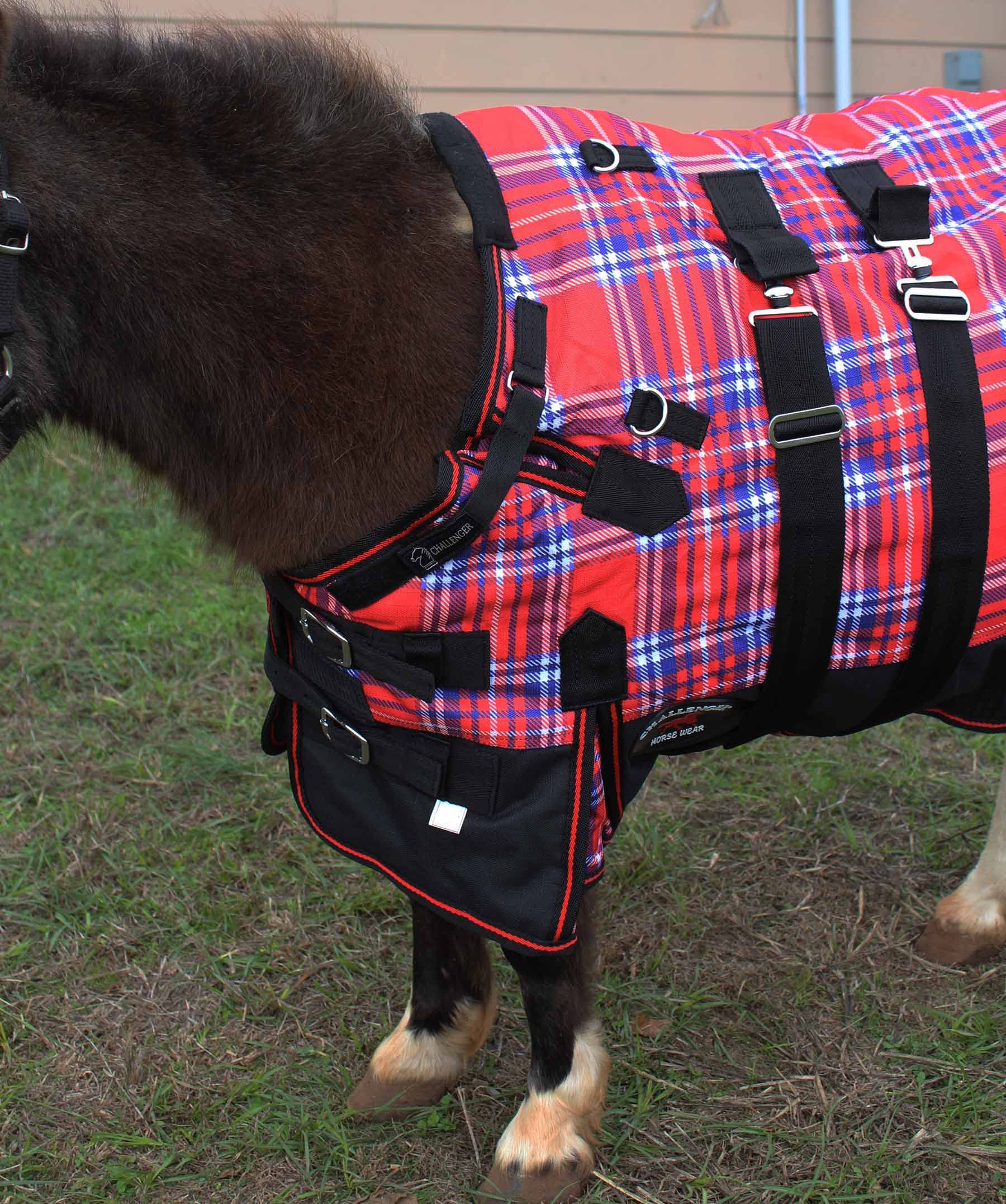 CHALLENGER 1200D Miniature Weanling Pony Foal Horse Winter Blanket with Bellyband - Warm & Waterproof Stable Blanket for Cold Weather Protection | Perfect for Foals, Weanlings & Mini Horses in Winter Stabling