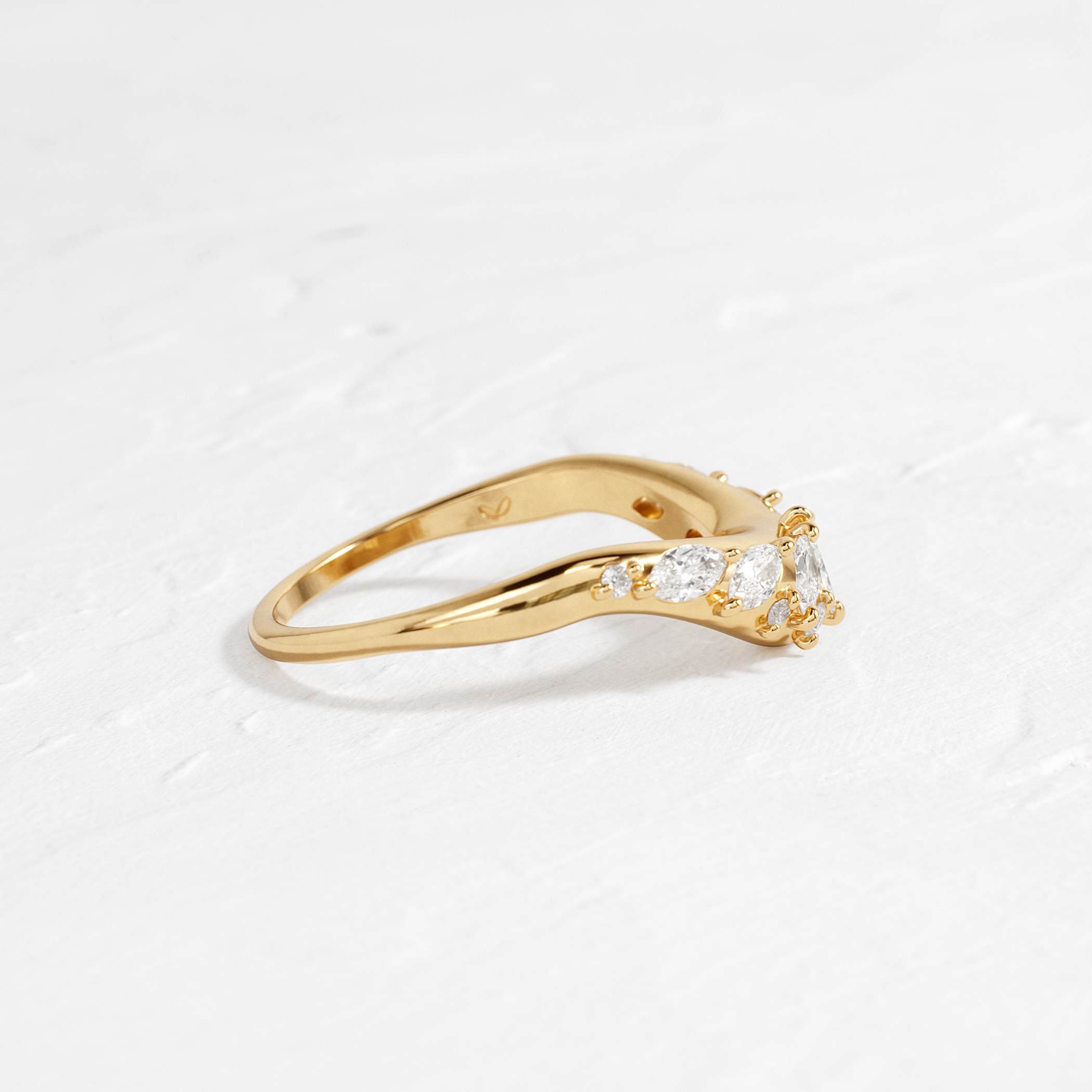 Amplify Band with Marquise Diamonds - Elegant Diamond Wedding Ring for Women | Perfect for Engagement, Anniversary & Special Occasions