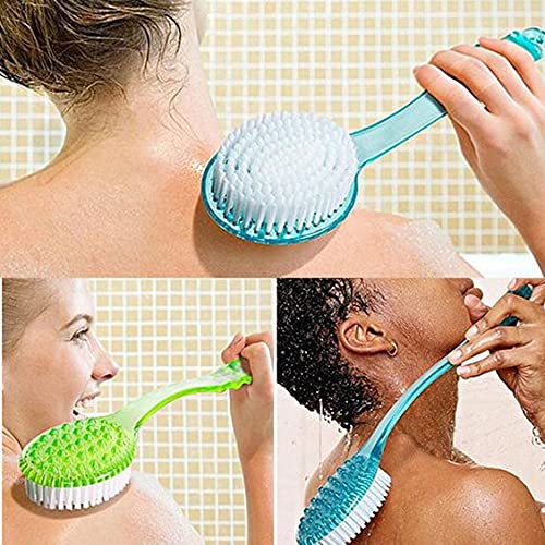 Premium Long Handle Body Scrub Brush - Exfoliating Bath Brush for Men & Women - Back Scrubber with Extended Handle - Pack of 1 - Ideal for Shower, Bath & Spa Exfoliation (M4)