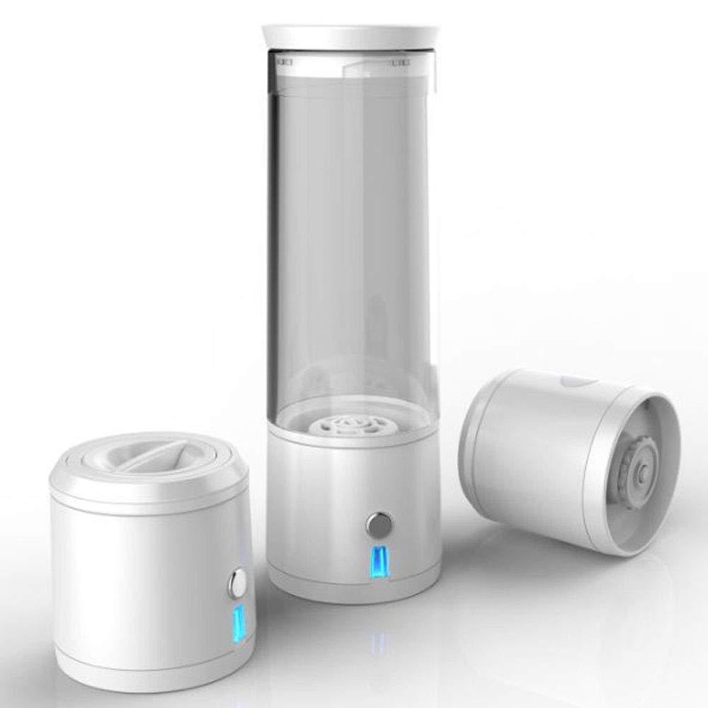 **Portable USB Rechargeable 450ml Glass Hydrogen Water Bottle – Alkaline Energy Flask for Anti-Aging & Antioxidant Rich Hydrogen Water – Perfect for Travel, Gym, and Daily Hydration**