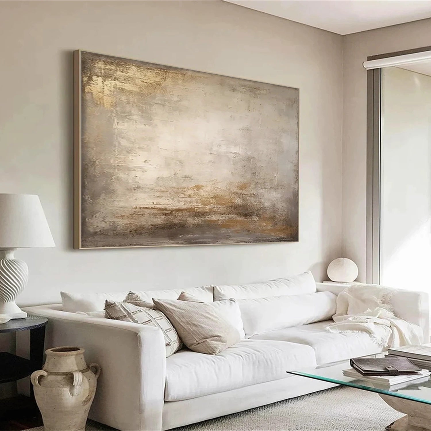Abstract Painting #AB 306 - Modern Wall Art for Living Room, Bedroom & Office Decor | Large Canvas Artwork for Home & Office