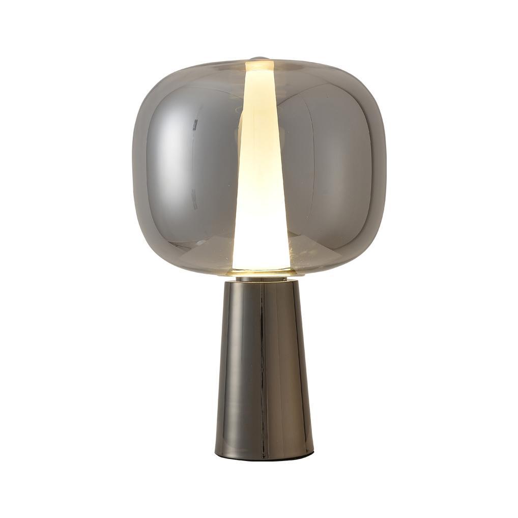 Modern Dusk to Dawn Table Lamp - Auto Sensor Night Light for Bedroom, Nursery, Office - Energy Efficient LED Desk Lamp with Adjustable Brightness