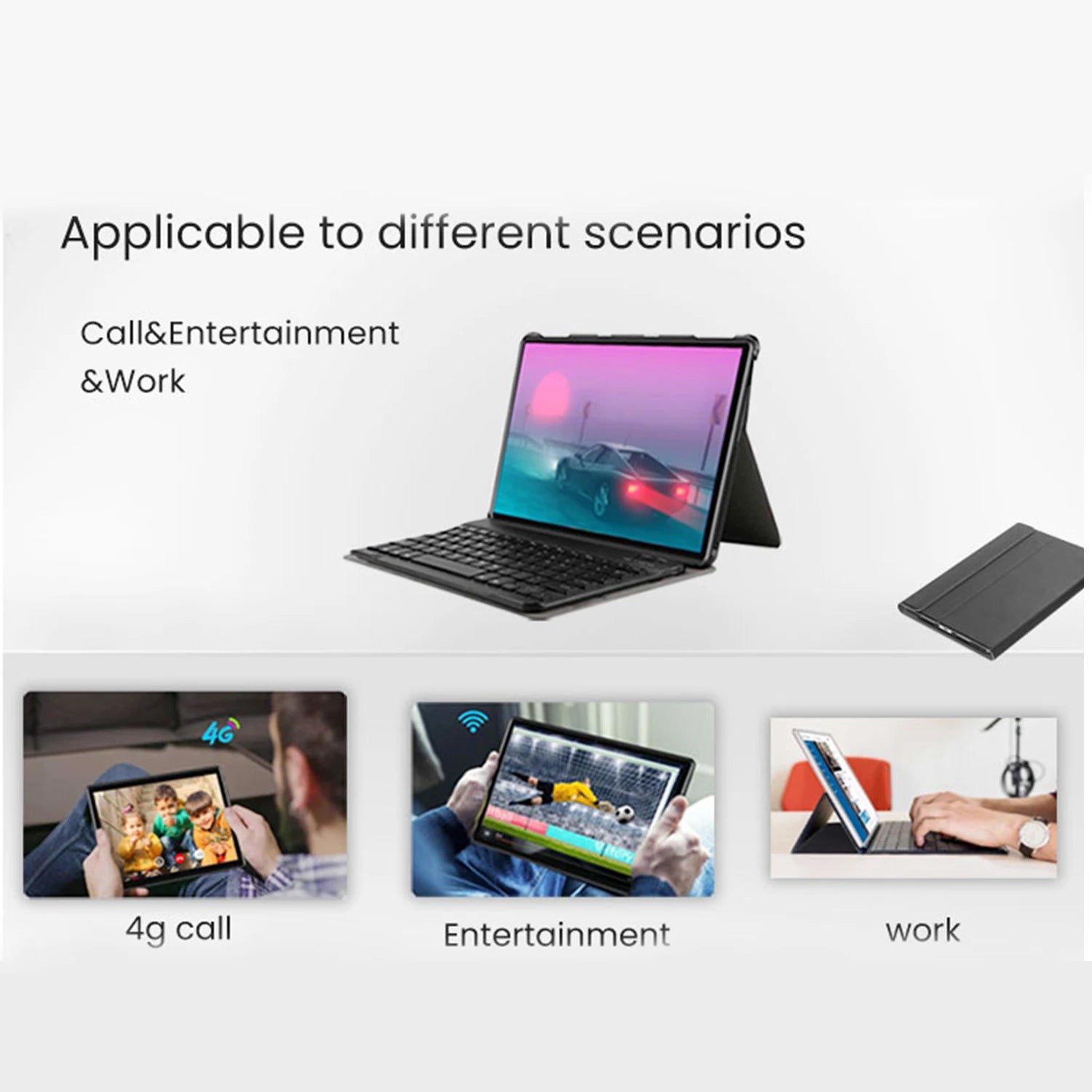 TK E10A133 Tablet - 10.1 Inch Android Tablet with Quad-Core Processor, 32GB Storage, HD Display | Perfect for Online Learning, Streaming & Portable Work