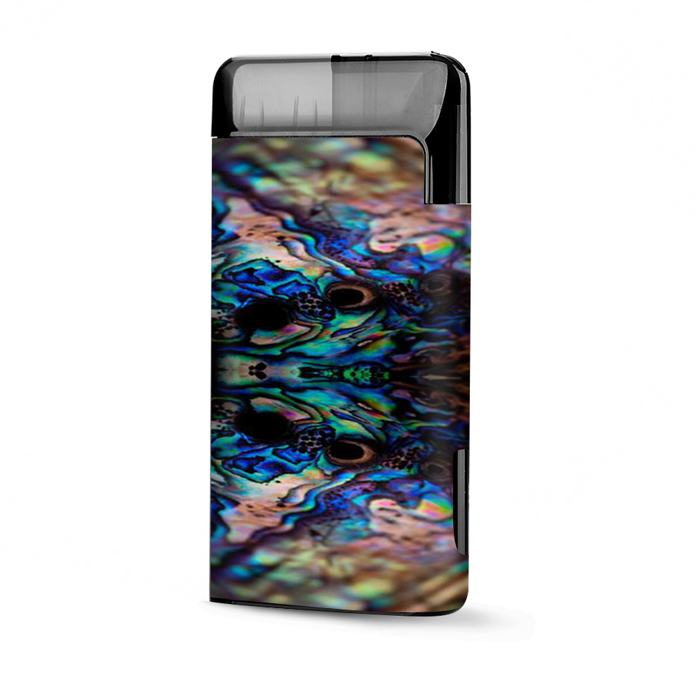 Premium Abalone Blue Black Shell Case for Suorin Air Plus Vape | Stylish Protective Cover for Travel & Everyday Use