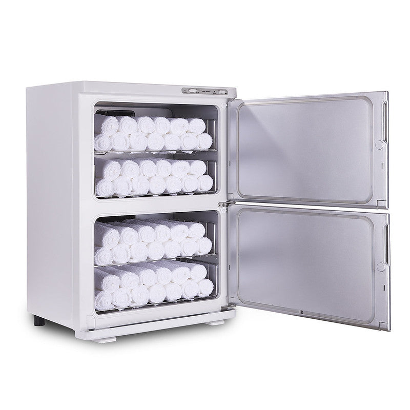 Earthlite Large UV Hot Towel Cabinet - White | Professional Salon & Spa Equipment for Sanitized Towels | Perfect for Massage Therapy, Facial Treatments & Spa Services