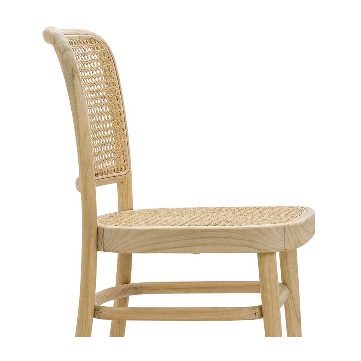 Modern Bentwood Rattan Dining Chairs Set of 2 - Natural Woven Seat & Sturdy Wooden Frame - Perfect for Kitchen, Dining Room, or Breakfast Nook