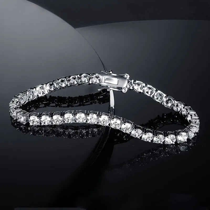 8.5mm Iced Out Diamond Moissanite Tennis Bracelet for Women - Luxury Cubic Zirconia Jewelry Gift for Anniversary, Birthday & Special Occasions