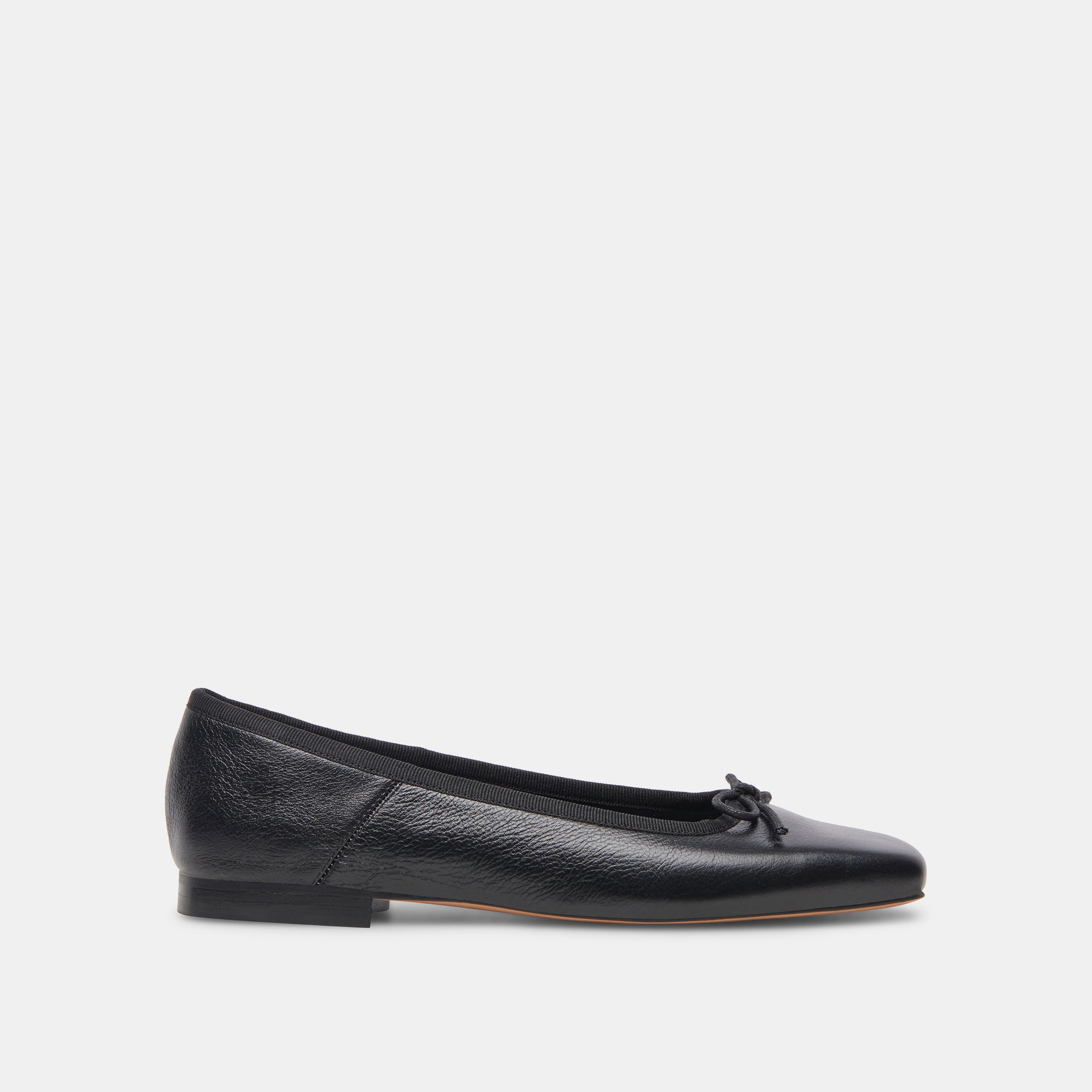 ANISA WIDE BALLET FLATS - Black Leather Women's Comfortable Shoes for Work, Office & Casual Wear | Slip-On Loafers with Cushioned Insole