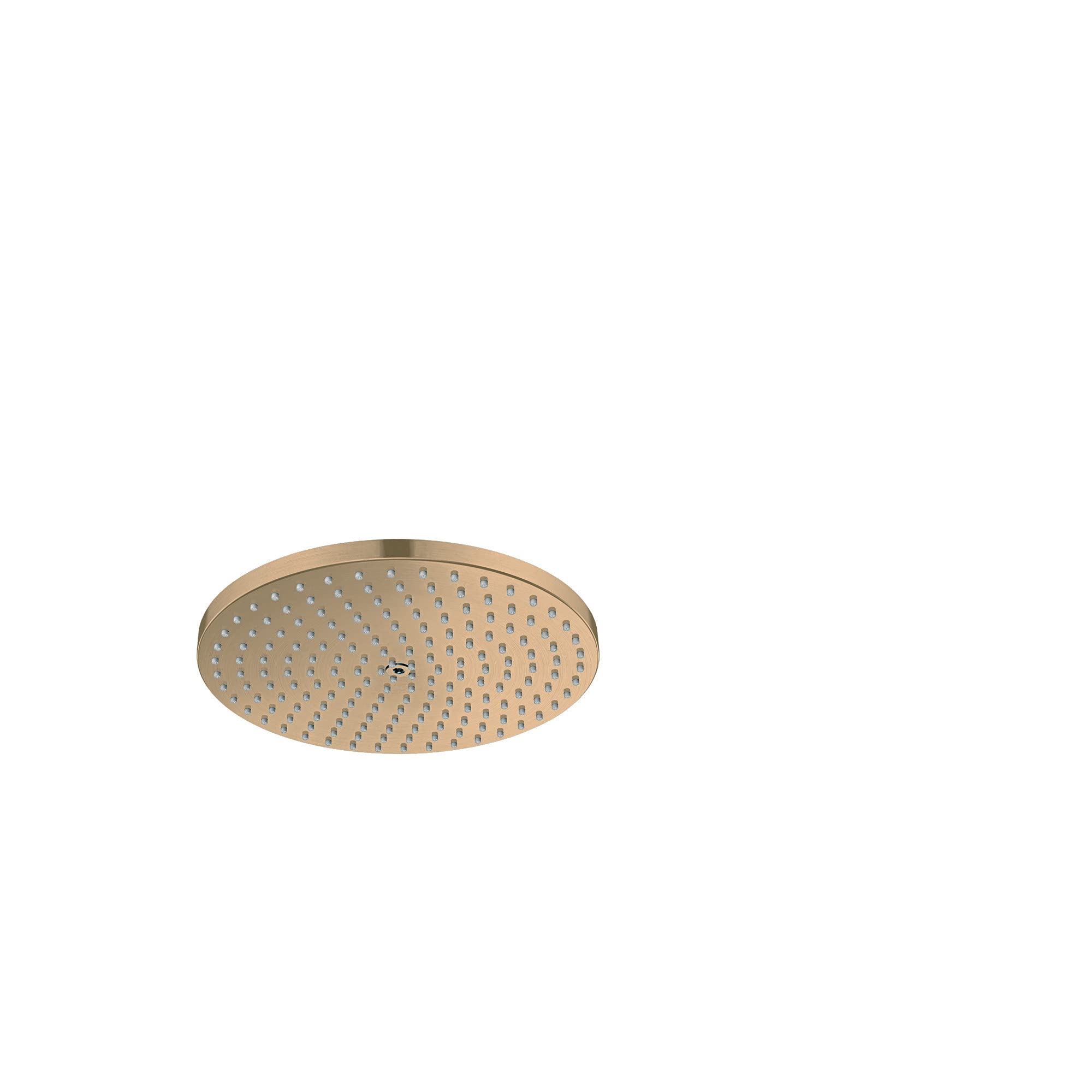 Hansgrohe Raindance S 9-Inch Showerhead - Modern 1-Spray PowderRain Design, Easy Clean with QuickClean Technology in Brushed Bronze (Model 27624141) - Perfect for Spa-Like Bathroom Upgrades & Luxurious Shower Experience