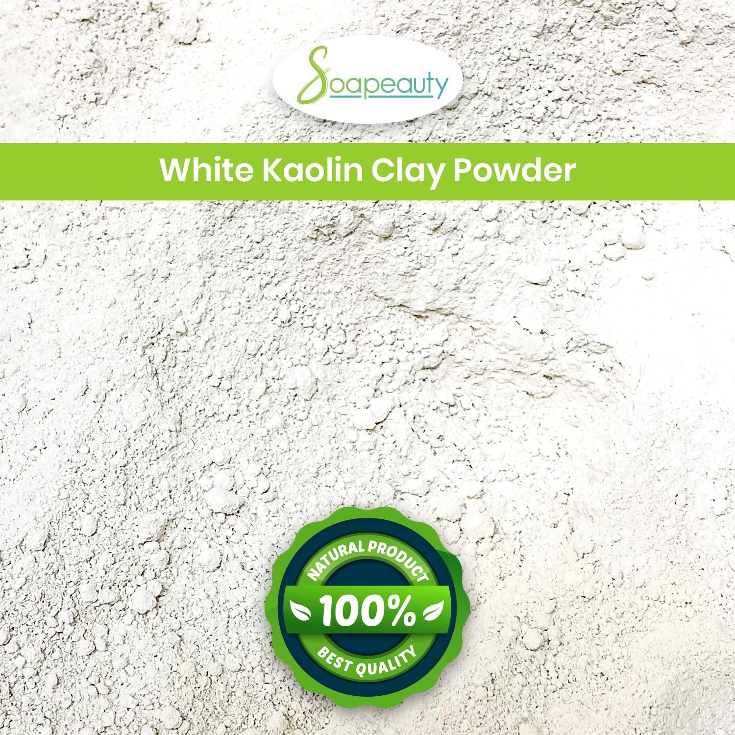 Soapeauty WHITE KAOLIN CLAY Powder 4 oz | 100% Natural Cosmetic Grade Clay for Facials, Face Masks, Soap Making & Bath Bombs | Pure White Clay Powder aka China Clay | Perfect for DIY Skincare & Spa Treatments at Home