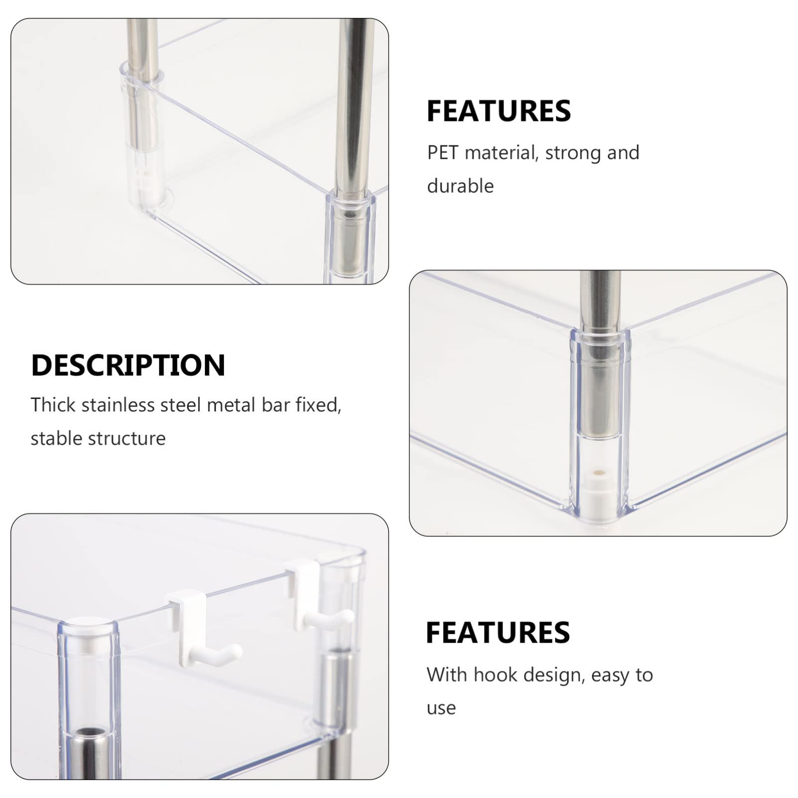 Zerodeko 2-Tier Desktop Storage Rack & Organizer Tray - Vanity, Bathroom, Makeup & Office Shelf - Space-Saving Home & Office Organization Solution - Perfect for Cosmetics, Stationery & Small Essentials