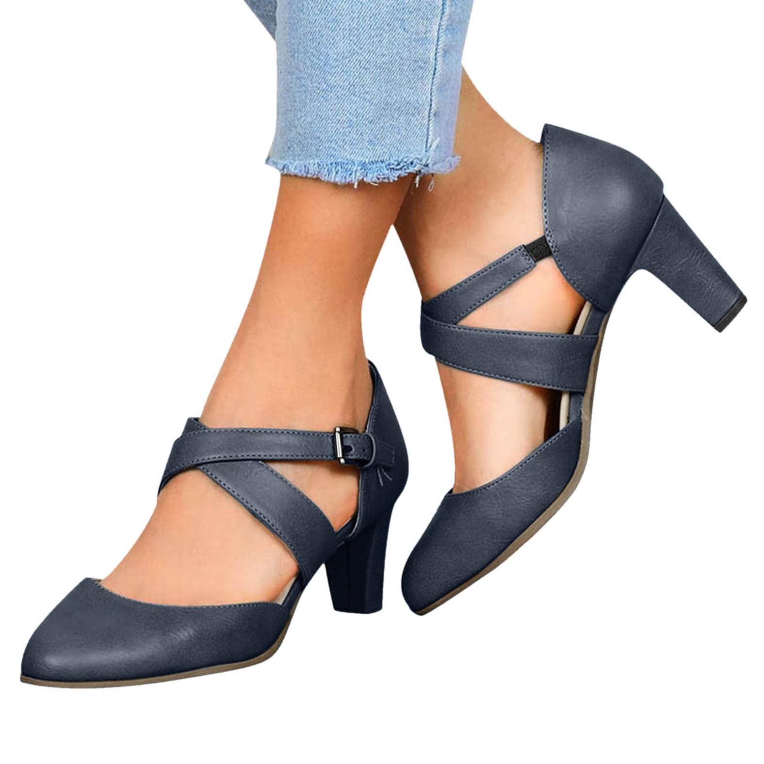 Stylish Aayomet Women's Summer Heeled Sandals with Ankle Strap - Pointed Toe Dressy High Heels for Vacation & Evening Wear | Perfect for Beach Weddings, Date Nights & Special Occasions