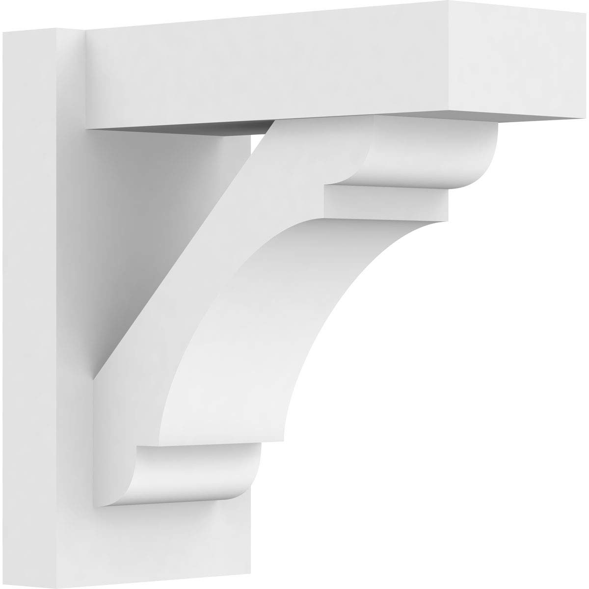 Ekena Millwork OUTP07X14X14OLY05 White PVC Outlooker with Block Ends - 7