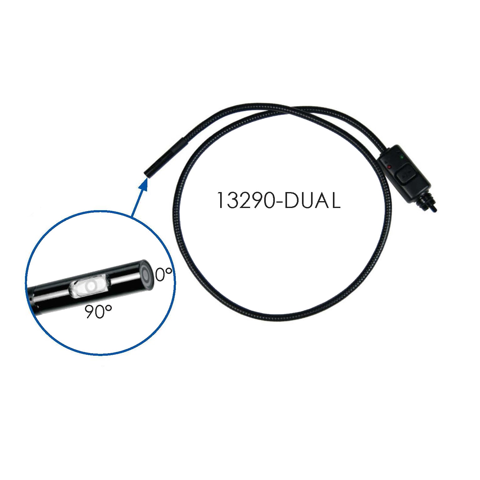 Flex Bore™ Dual View Camera Head - HD 360° Rotating Inspection Camera for Plumbing, HVAC & Automotive Repair | Perfect for Pipe, Drain & Engine Diagnostics
