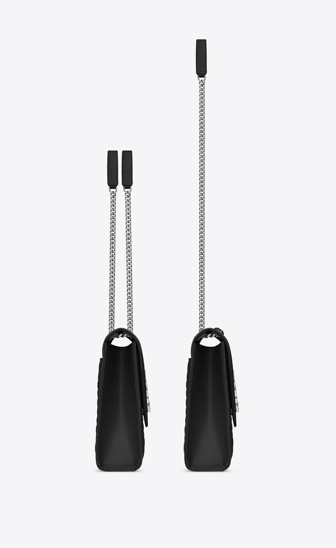 Saint Laurent Classic Large Soft Envelope Bag in Black - Luxury Crossbody Purse for Women, Perfect for Work, Travel & Evening Events